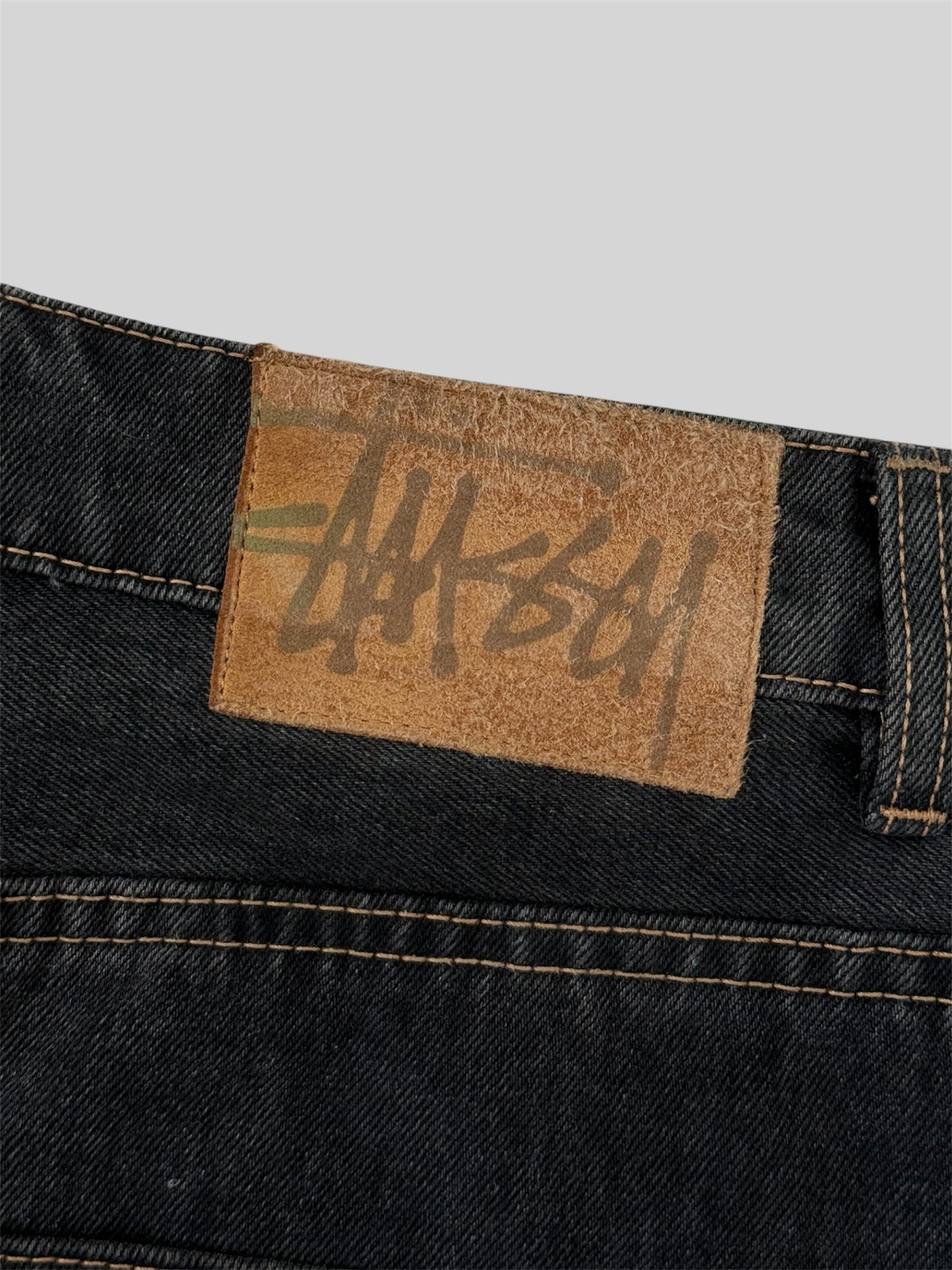 Modern Stussy Short Denim Straight Pencil Skirt Black Size 10