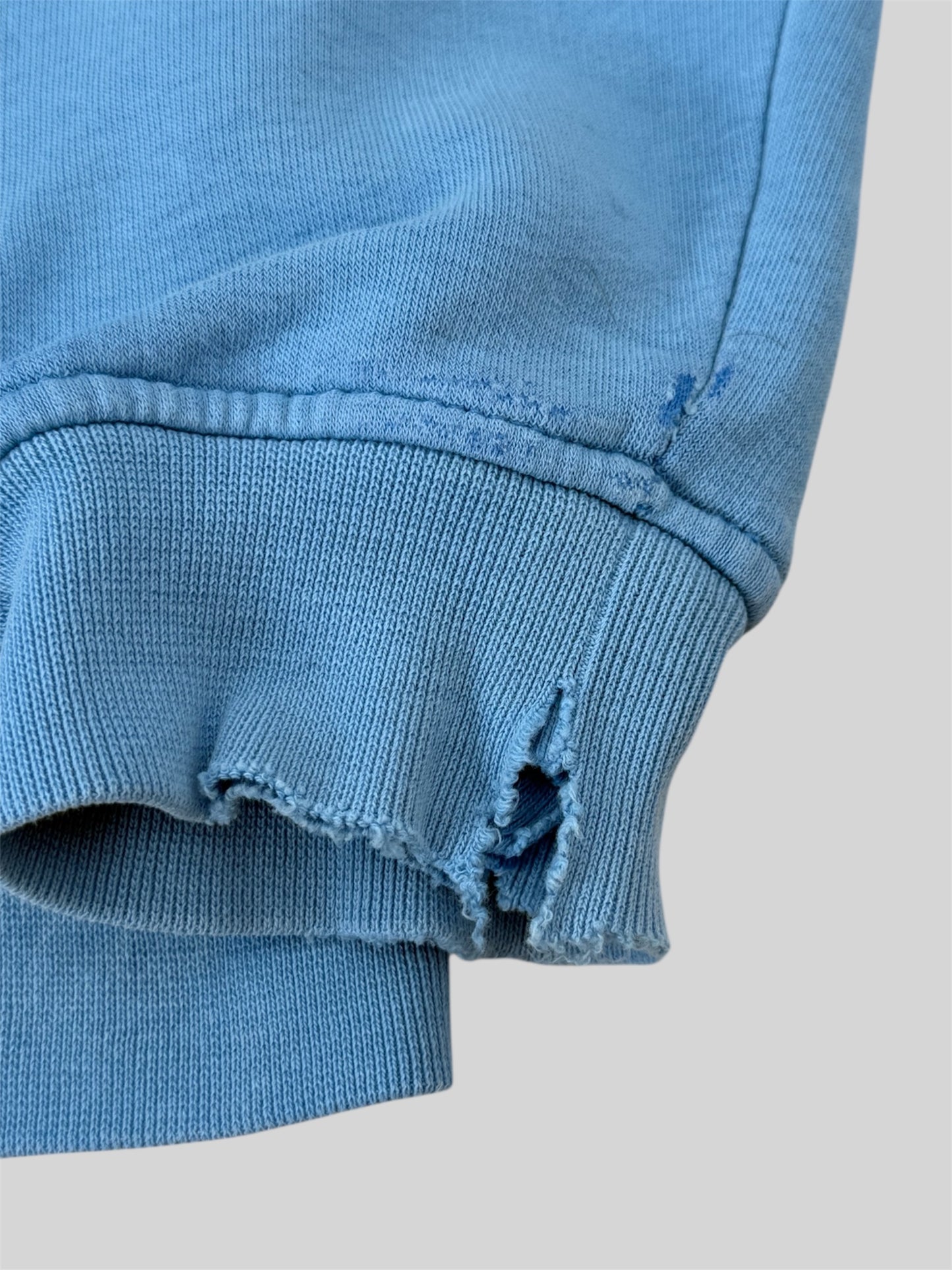 Vintage 2000s Nike Athletic Spellout Pullover Hoodie Light Blue Medium