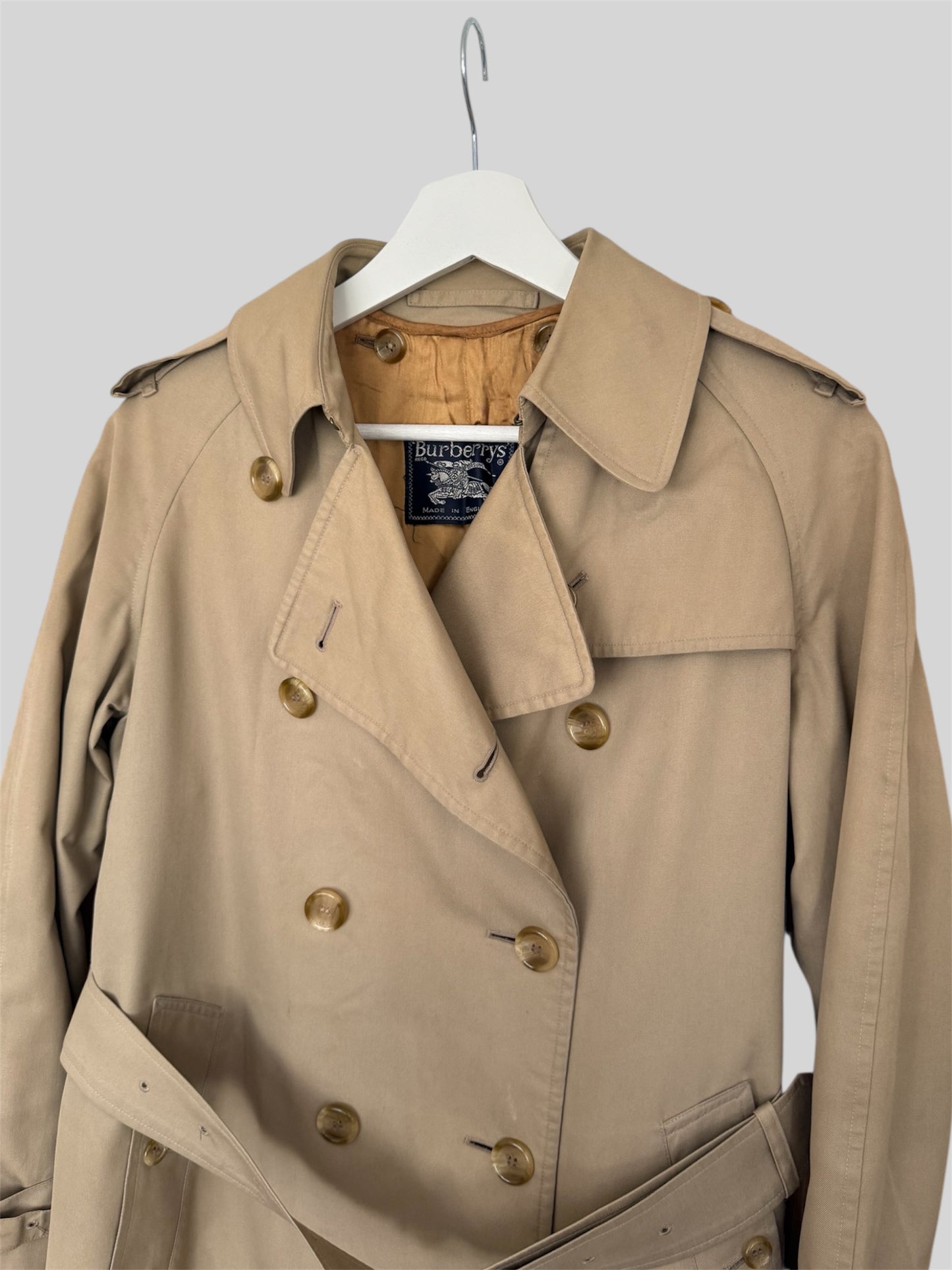 Rare Vintage Burberry Women’s Relaxed Fit Trench Coat & Inner Lining Size 8 Long