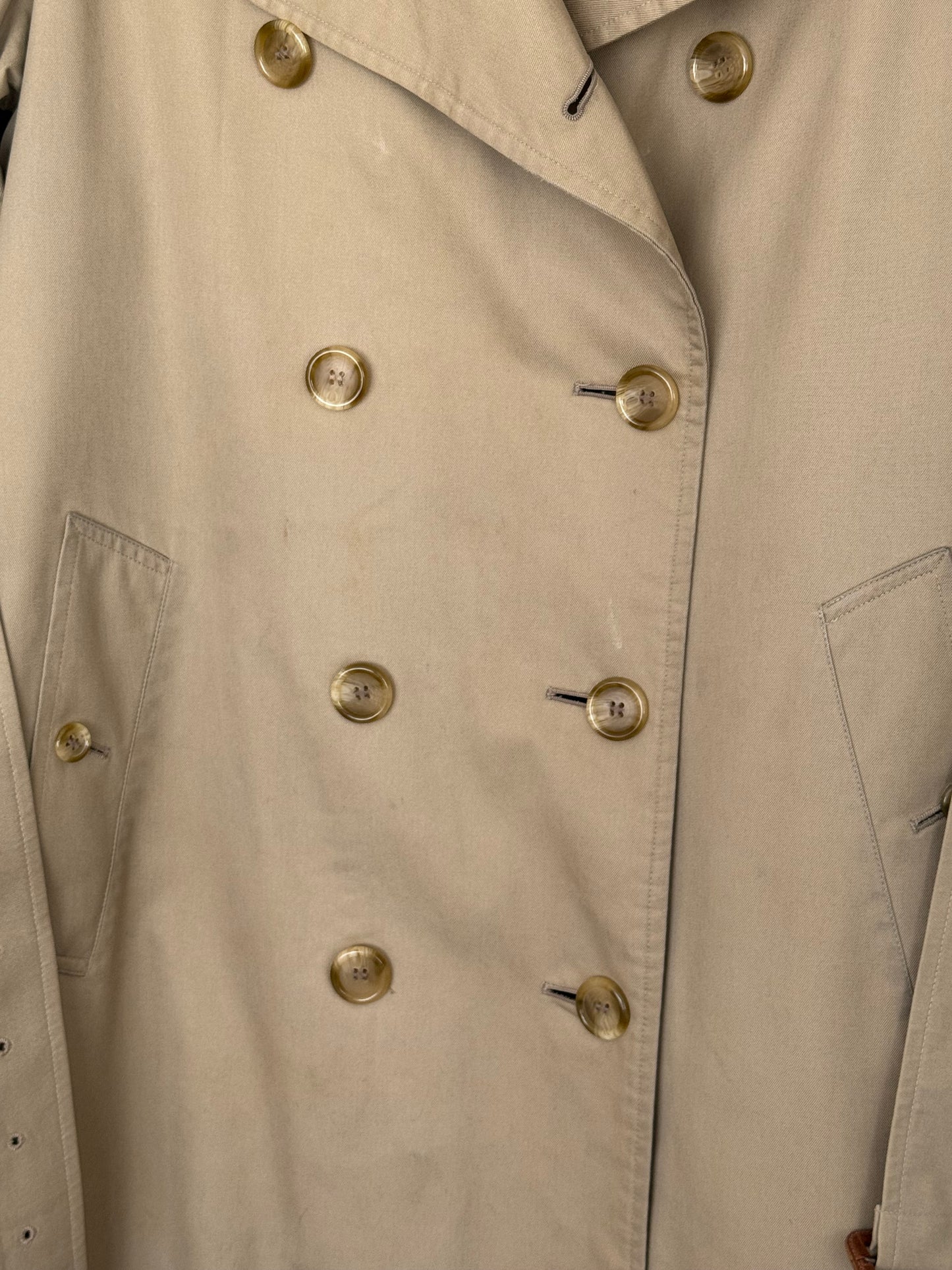 Rare Vintage Burberry Women’s Relaxed Fit Trench Coat & Inner Lining Size 8 Long
