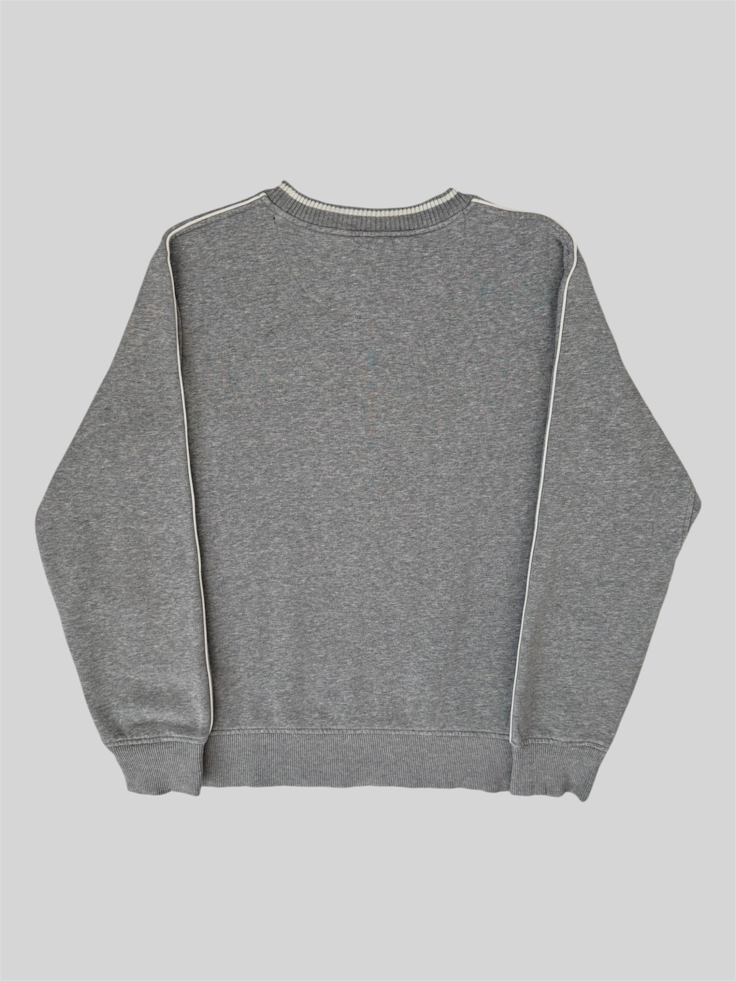 Vintage Nike 2000s Embroidered Emblem Pullover Sweatshirt Light Grey Medium