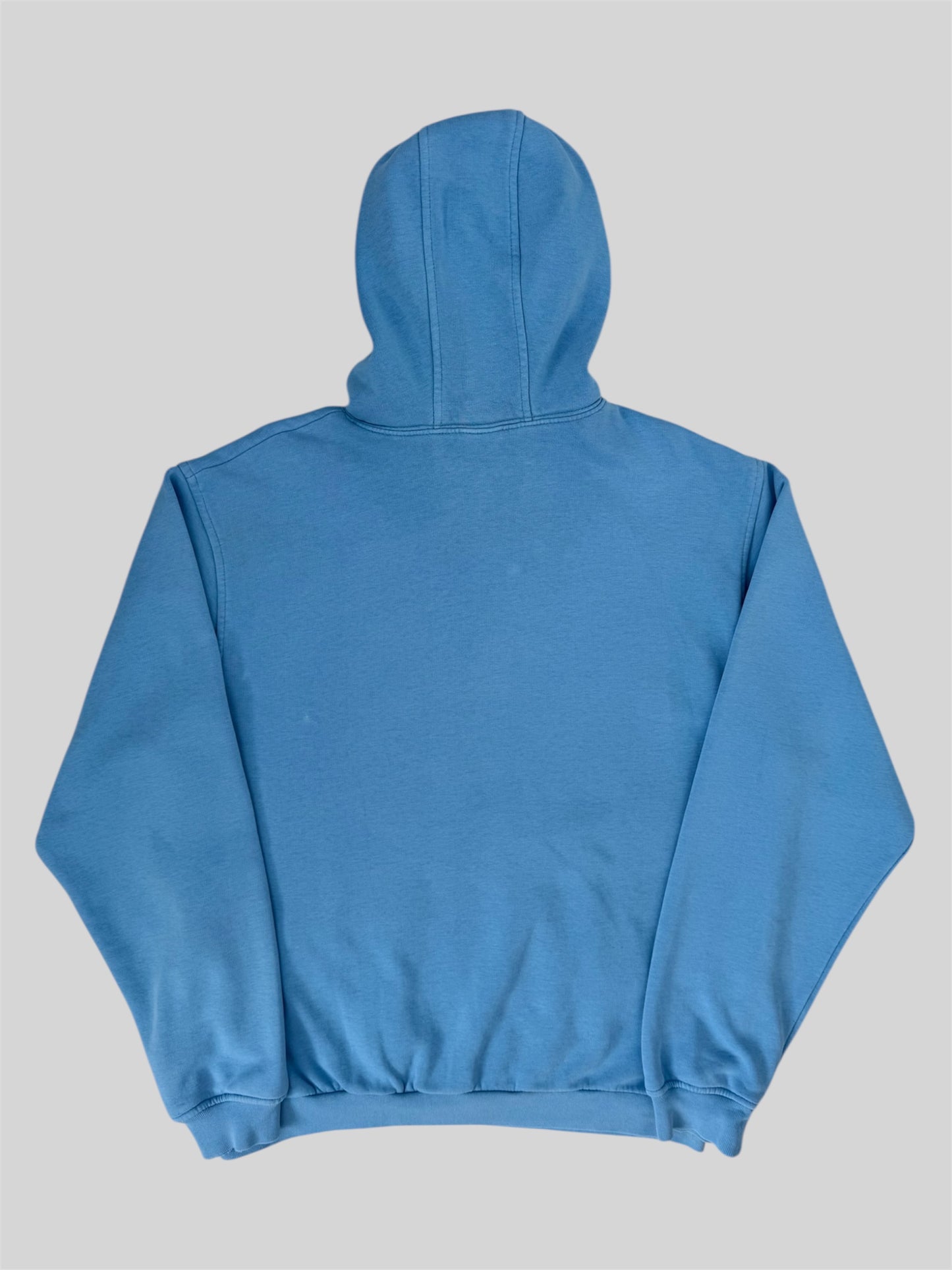 Vintage 2000s Nike Athletic Spellout Pullover Hoodie Light Blue Medium