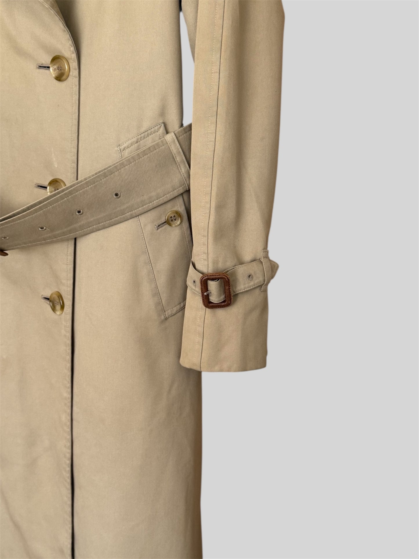 Rare Vintage Burberry Women’s Relaxed Fit Trench Coat & Inner Lining Size 8 Long
