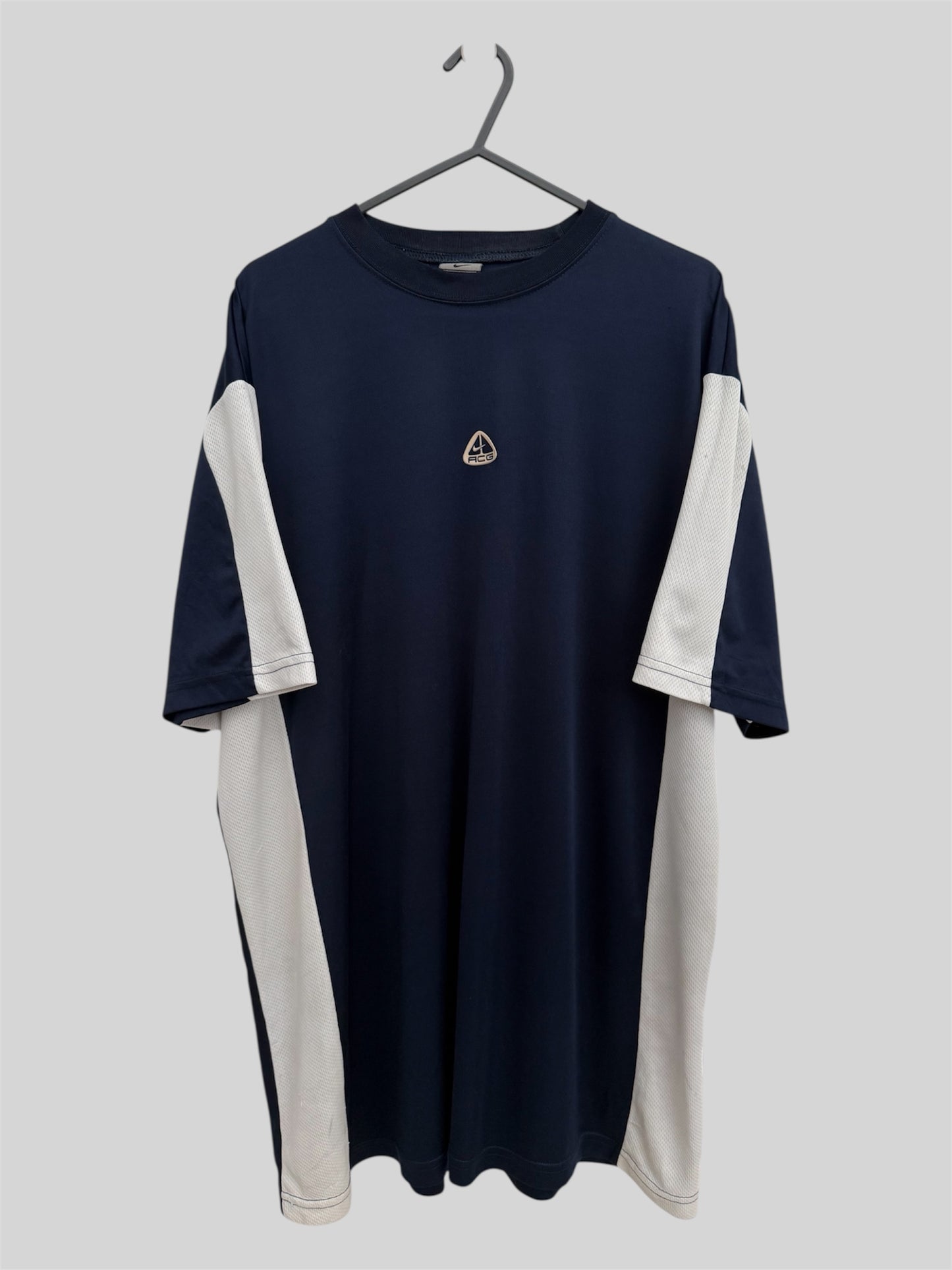 Rare Vintage Nike ACG 2000s Spellout T Shirt Navy X-Large