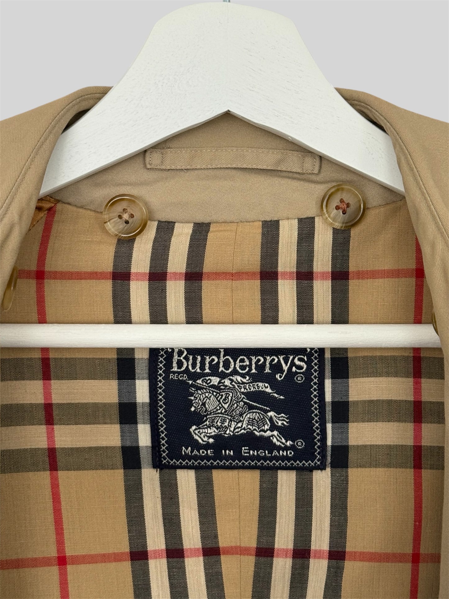 Rare Vintage Burberry Women’s Relaxed Fit Trench Coat & Inner Lining Size 8 Long