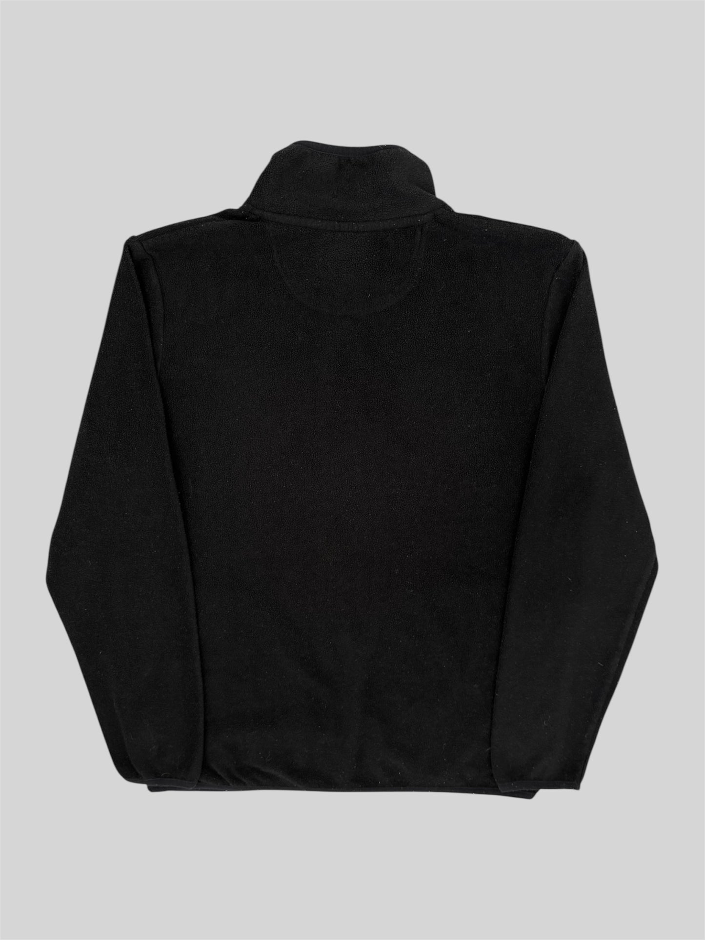 Modern Stussy Embroidered Spellout Quarter Zip Fleece Black Small
