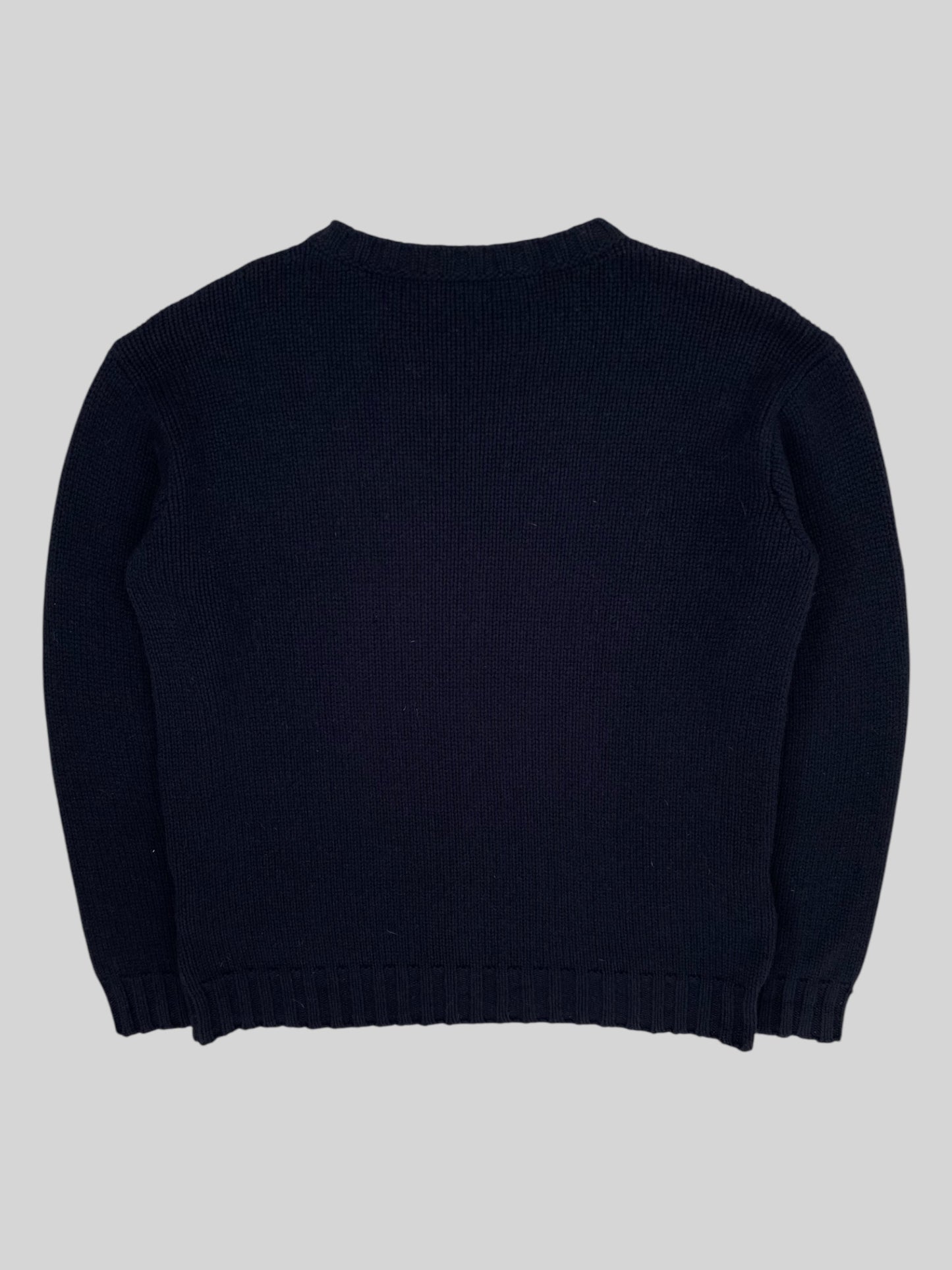 Authentic Ralph Lauren Purple Label USA Knitted Jumper Navy Medium