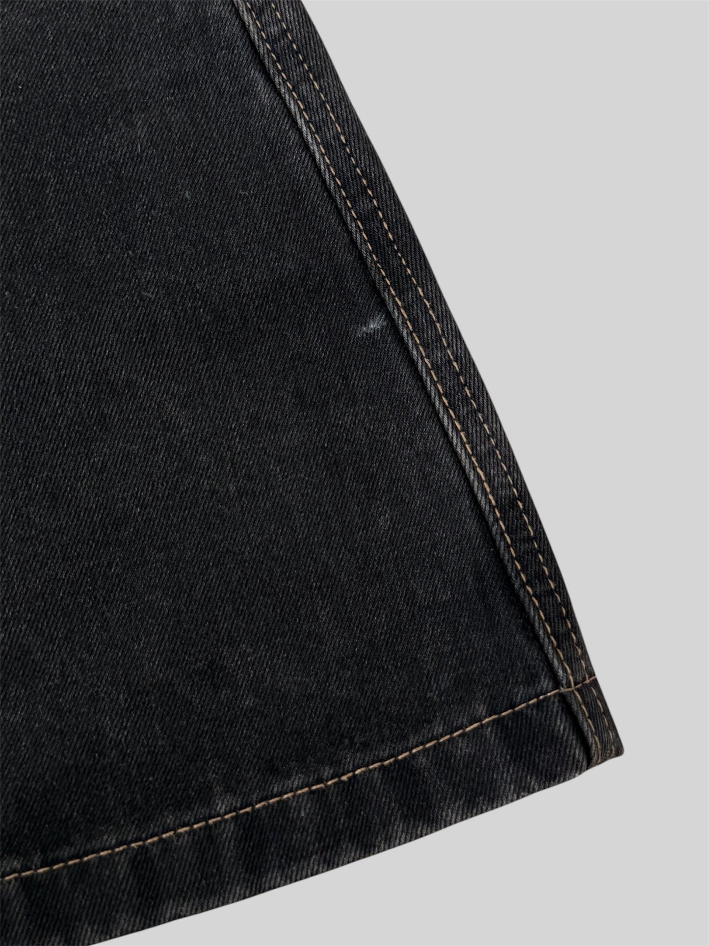 Modern Stussy Short Denim Straight Pencil Skirt Black Size 10