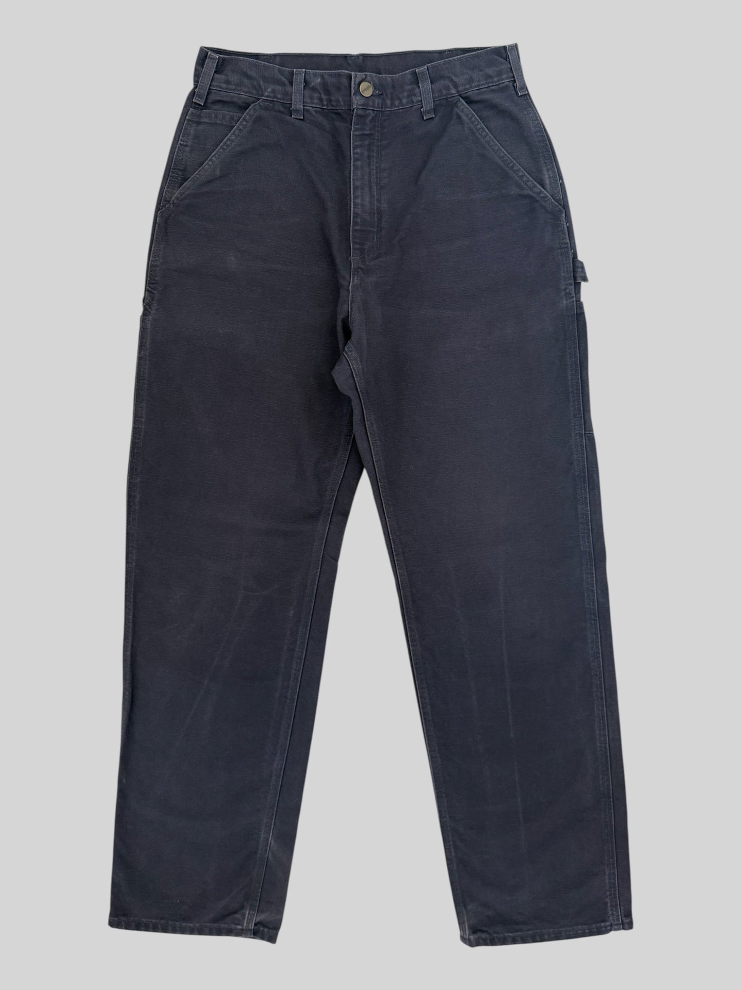 Vintage Carhartt 2004 Single Knee Carpenter Trousers B11 PTB Petrol Blue W32 L34