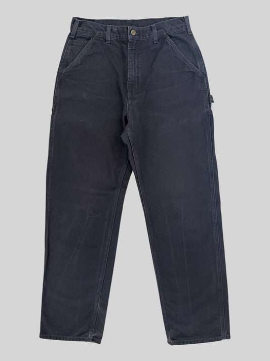 Vintage Carhartt 2004 Single Knee Carpenter Trousers B11 PTB Petrol Blue W32 L34