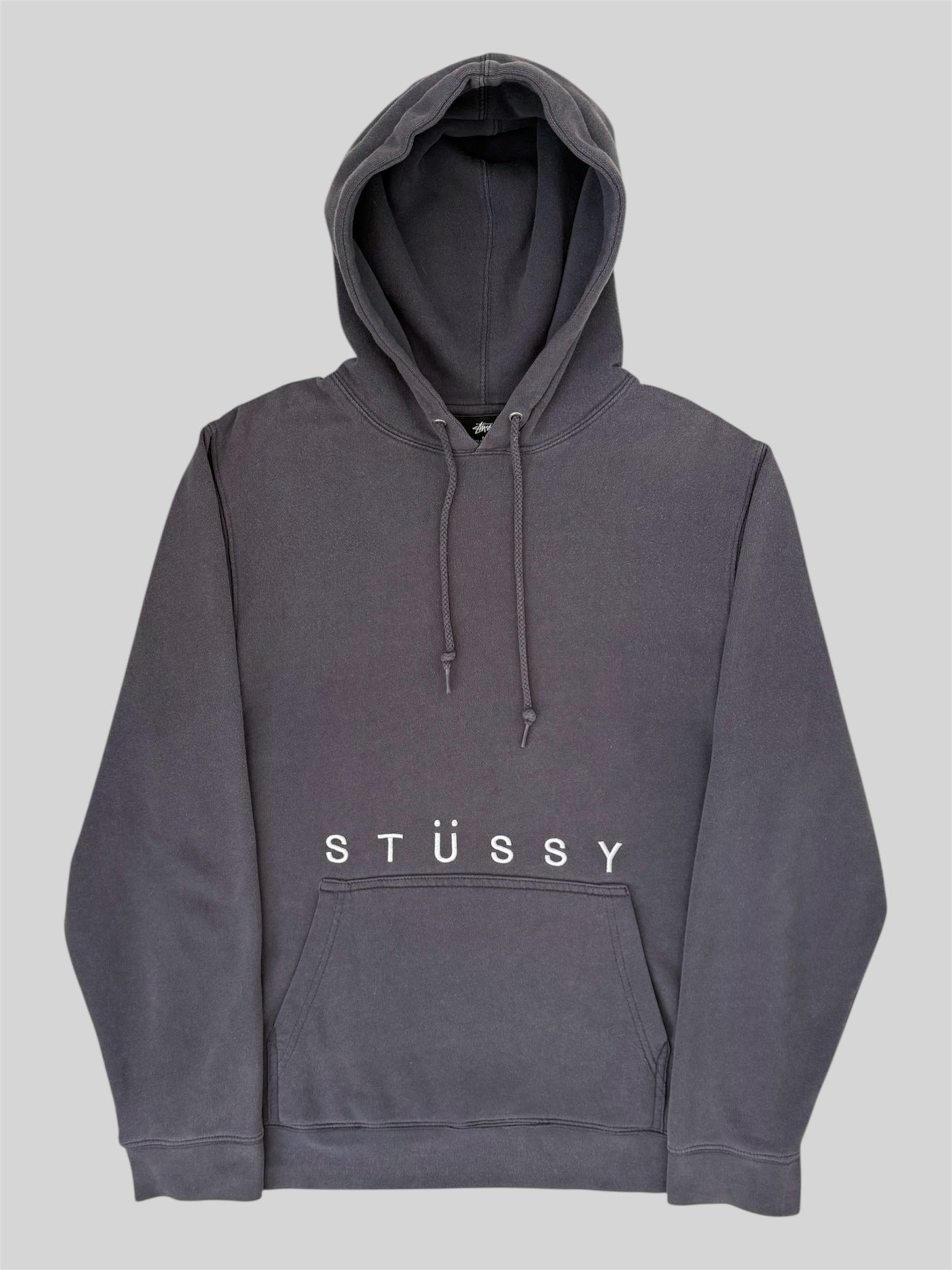 Modern Stussy Embroidered Spellout Pullover Hoodie Light Lilac Medium