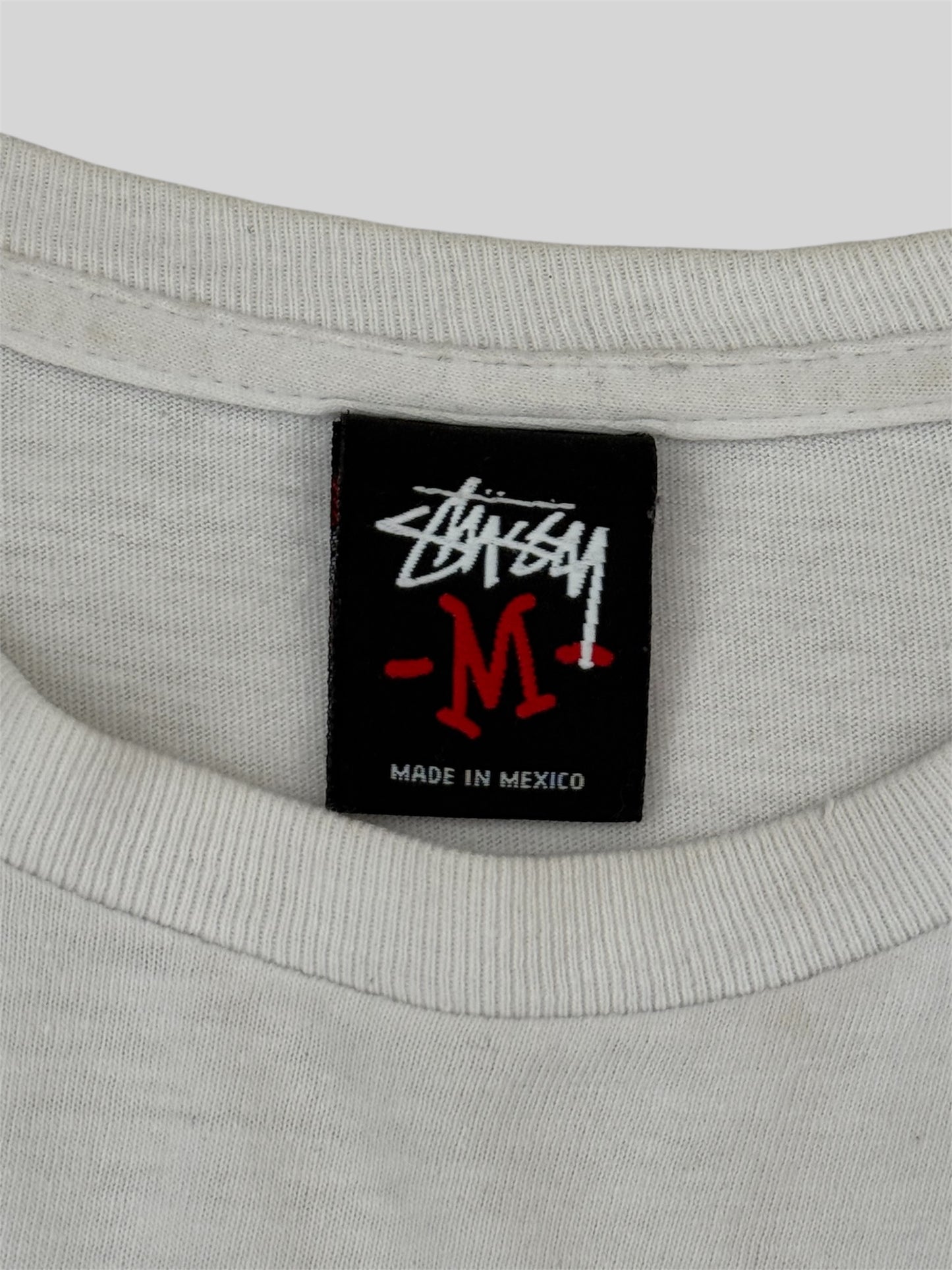 Vintage Stussy Graphic Print School Kids T Shirt White Medium