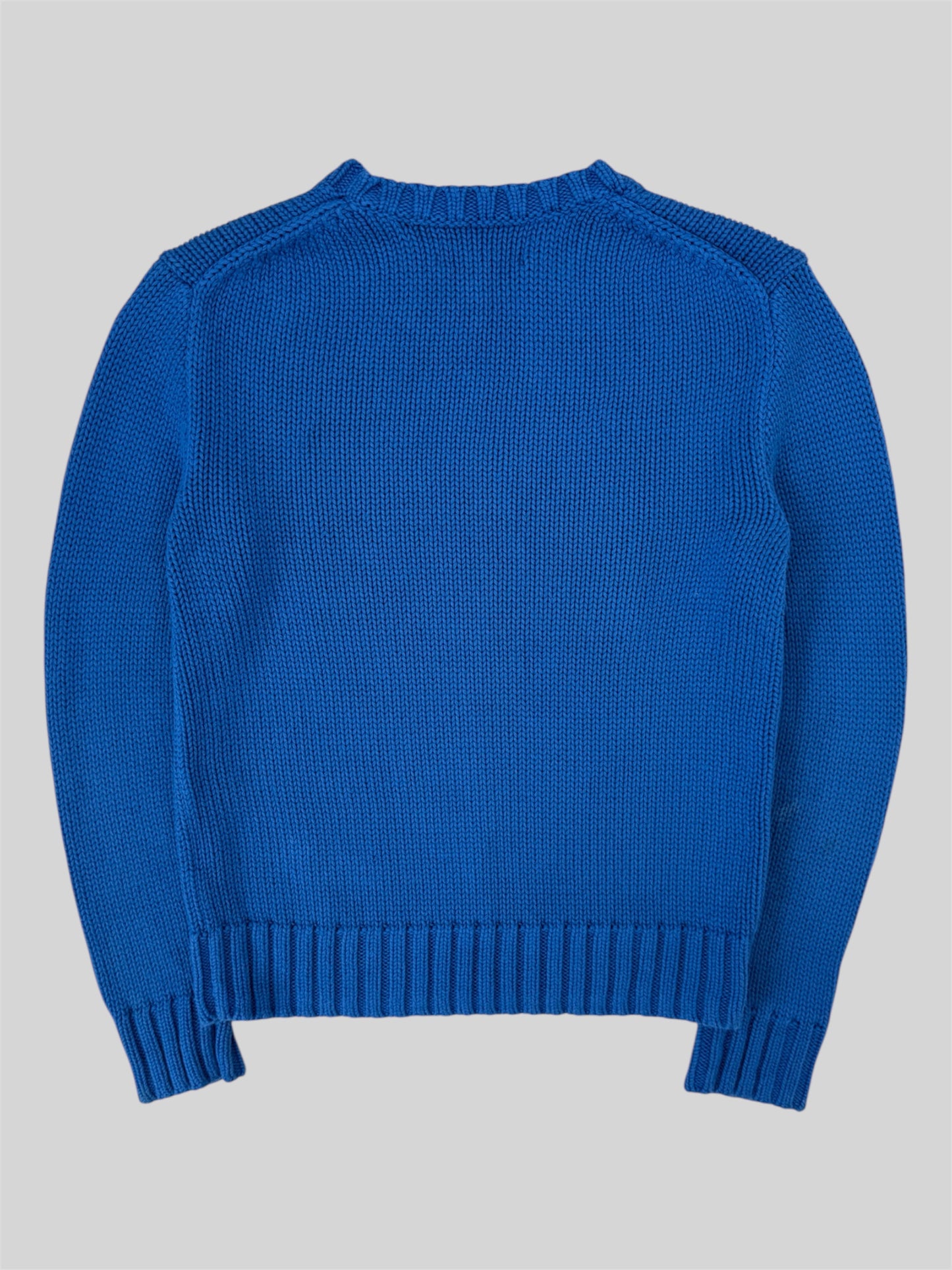 Authentic Polo Ralph Lauren USA Knitted Jumper Blue Small (8)