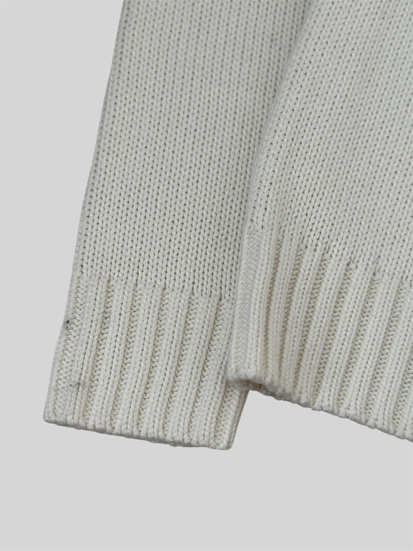 Authentic Polo Ralph Lauren USA Knitted Pullover Jumper White XL £185RRP QR scan