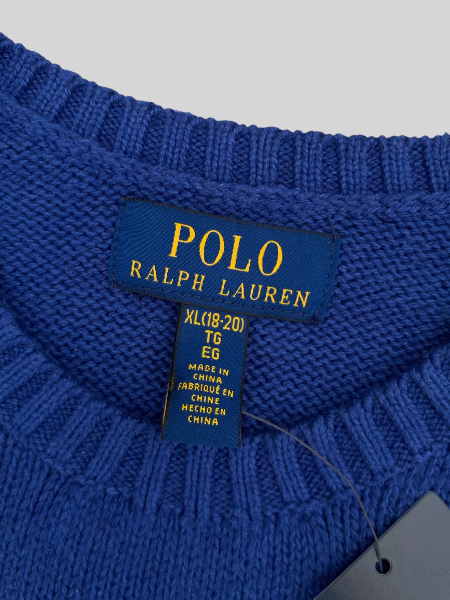 BNWT Authentic Polo Ralph Lauren Bear Knitted Jumper Blue XL (18-20) £249RRP