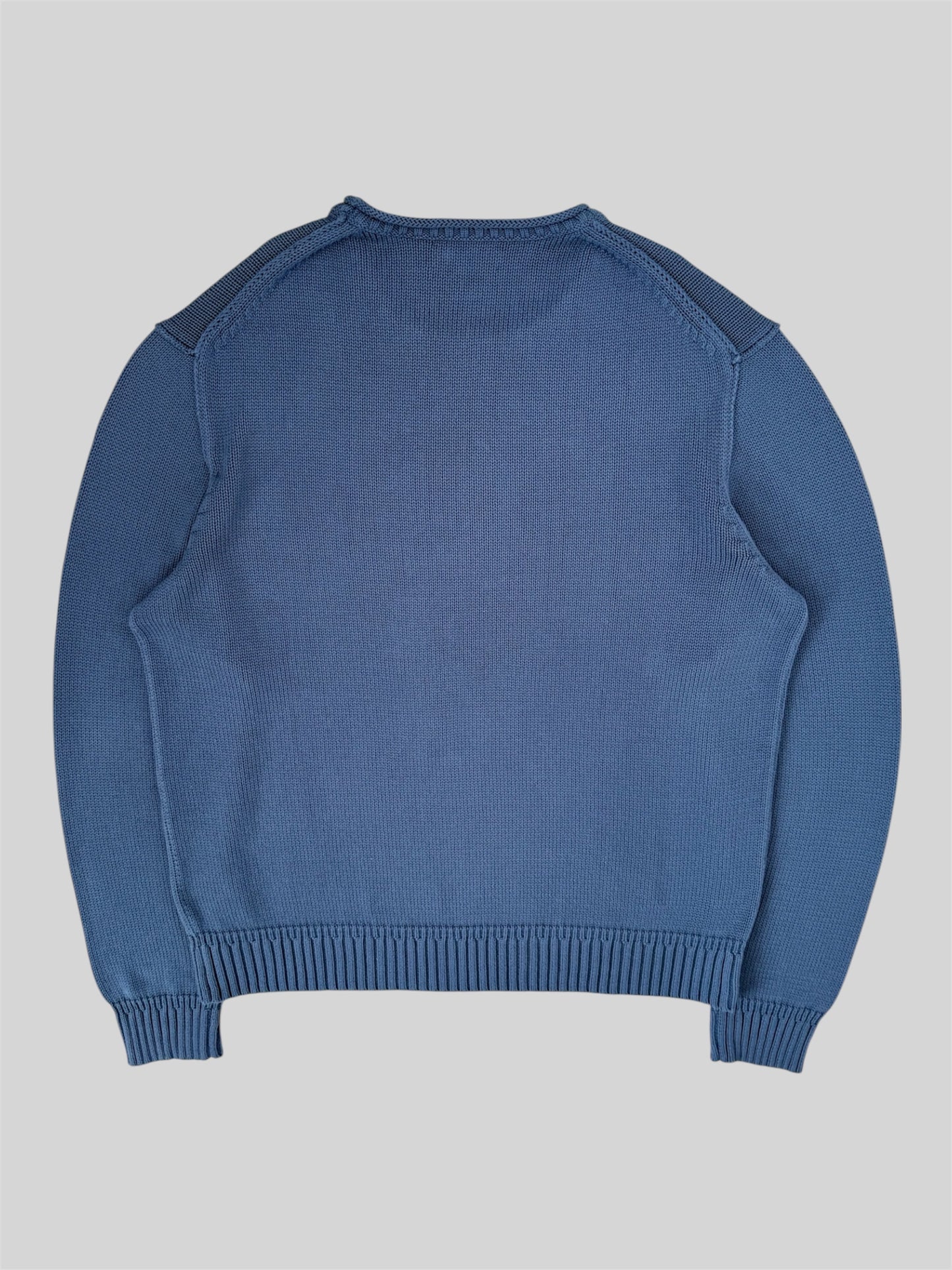 Authentic Polo Ralph Lauren Bear Knitted Jumper Light Blue XL £499RRP *QR SCAN*