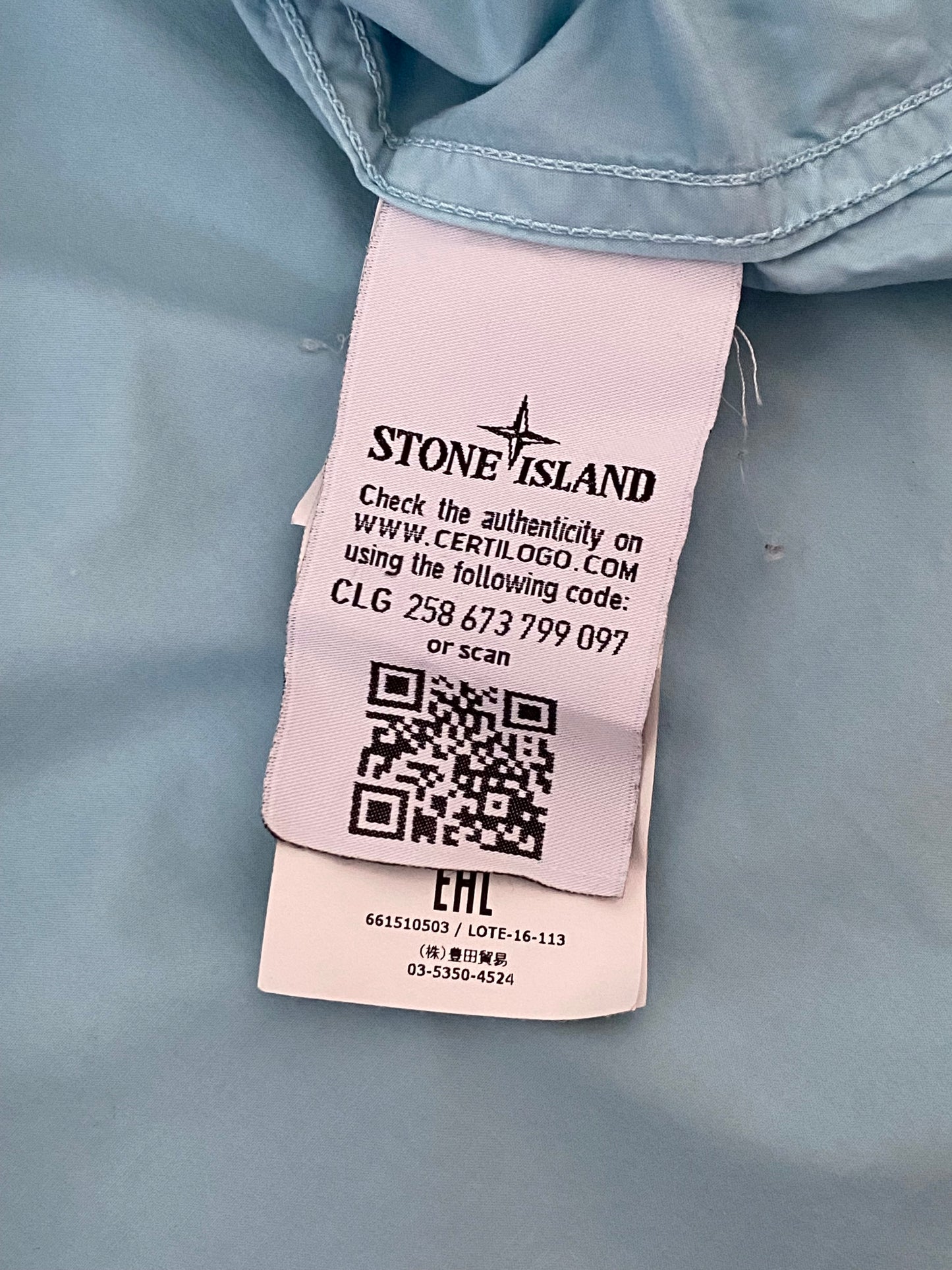 Authentic Stone island 2017 Button Up Overshirt Jacket Blue X-Large