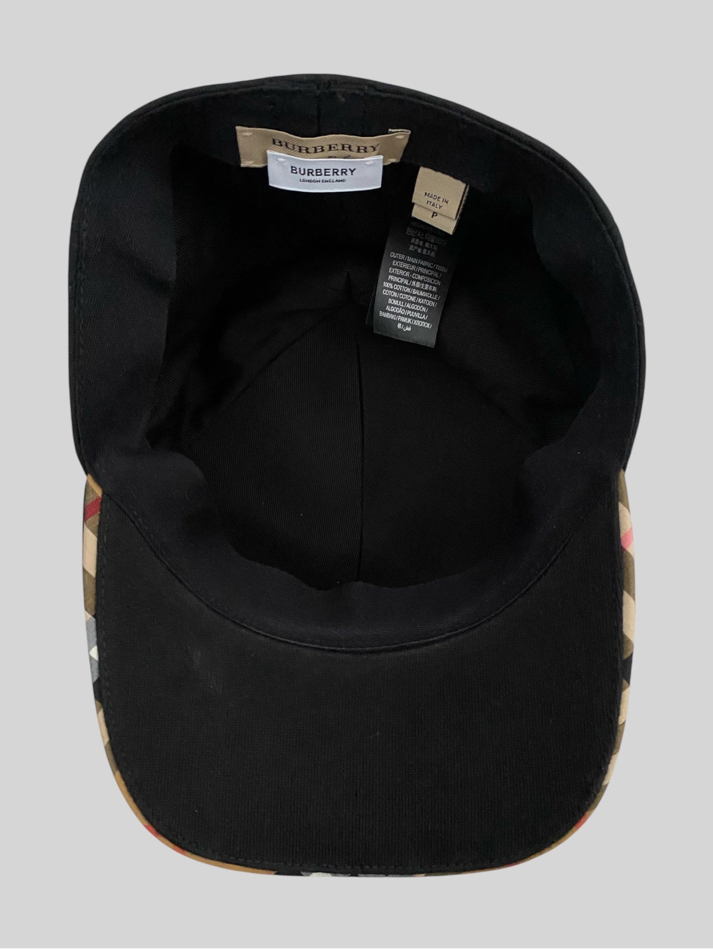 Burberry Embroidered Baseball Cap Black Small £240RRP