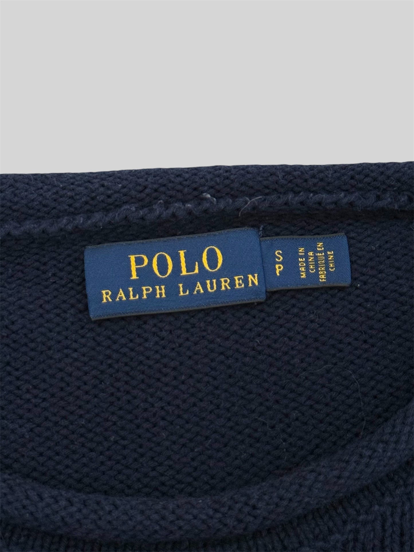 Authentic Polo Ralph Lauren Sailboat Beach Knitted Pullover Jumper Navy Small