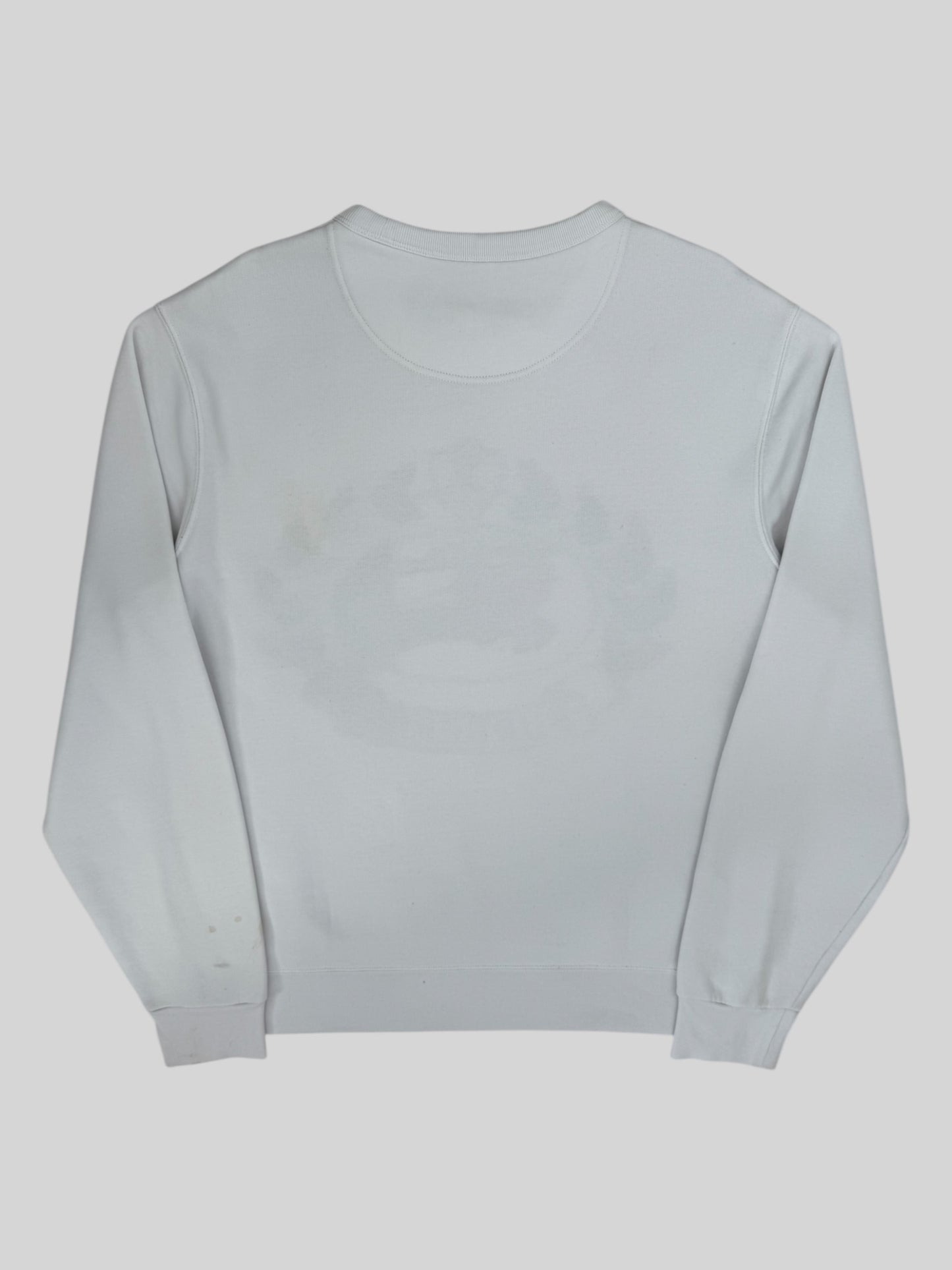 Authentic Modern Burberry Embroidered Spellout Pullover Sweatshirt White Medium