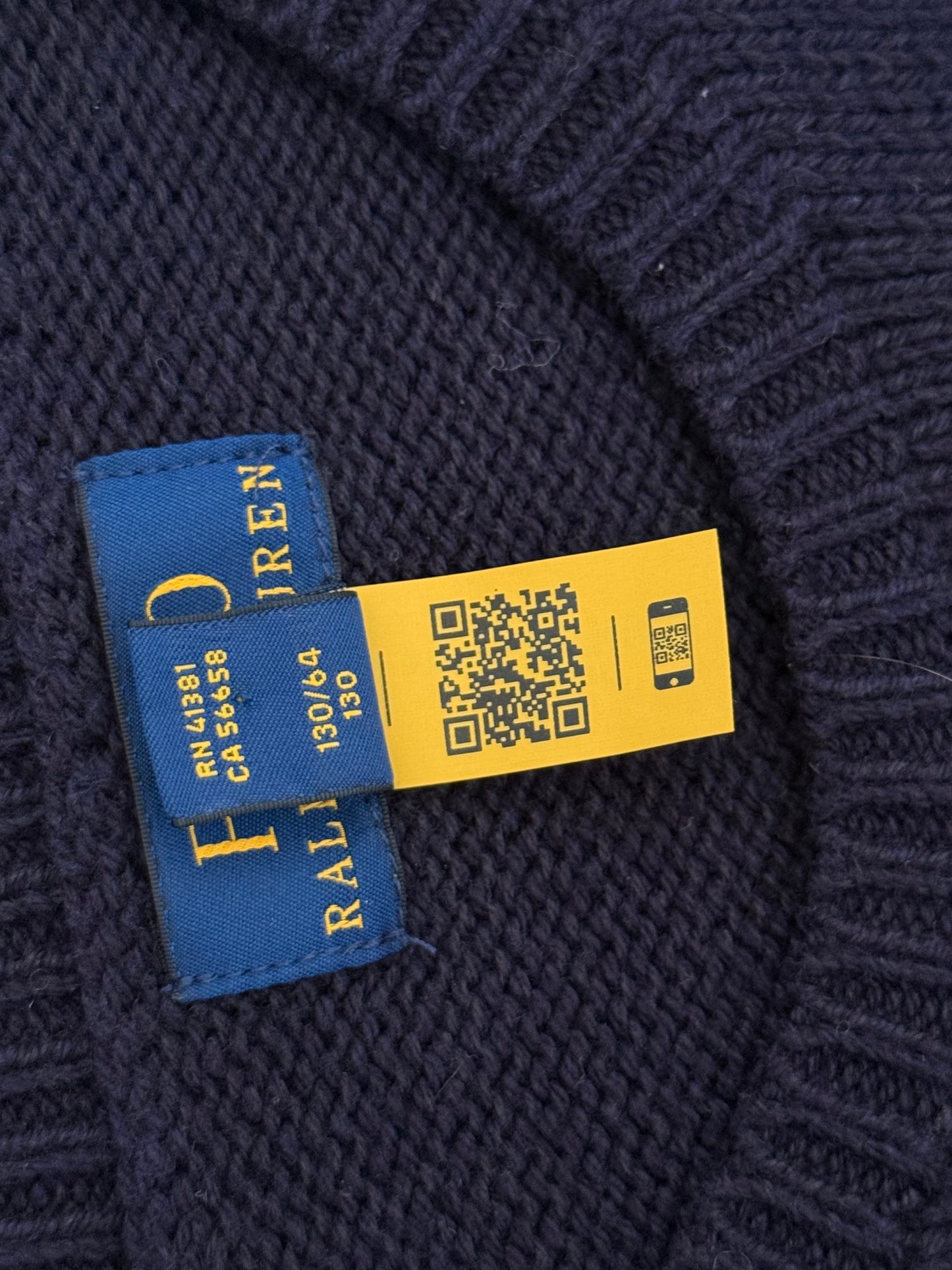 Authentic Polo Ralph Lauren Teddy Bear Knitted Pullover Jumper Navy S (7)