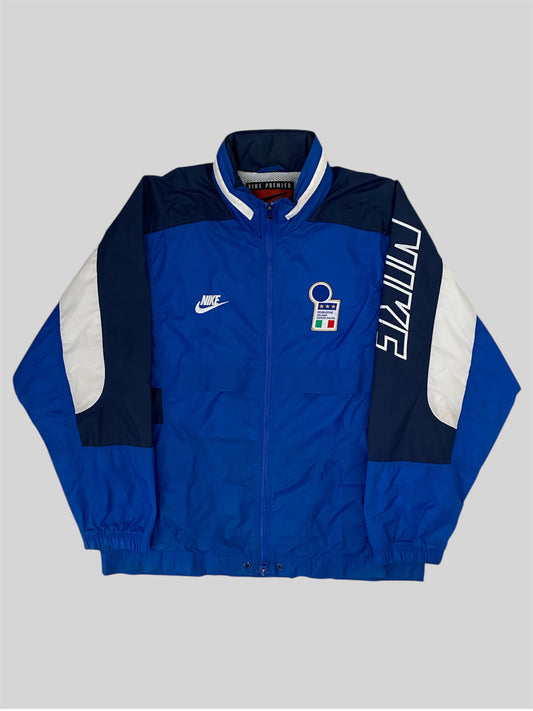 Rare Nike 1996/97 Italy Full Zip Windbreaker Jacket Blue Medium