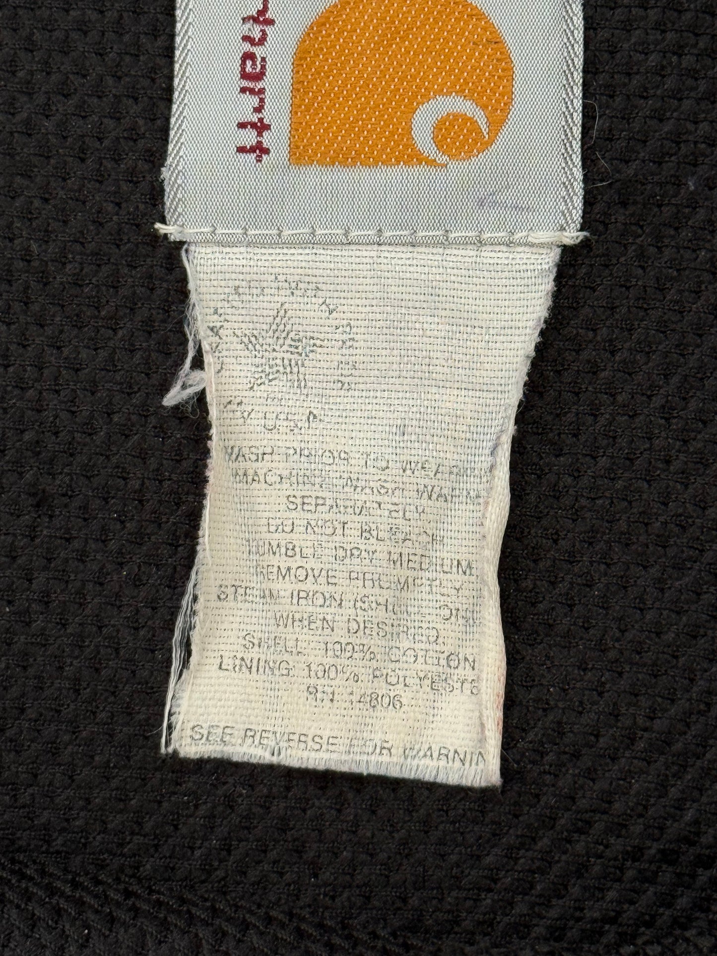 Vintage Carhartt 1990s Thin Lined Active Jacket Navy Large Made In USA