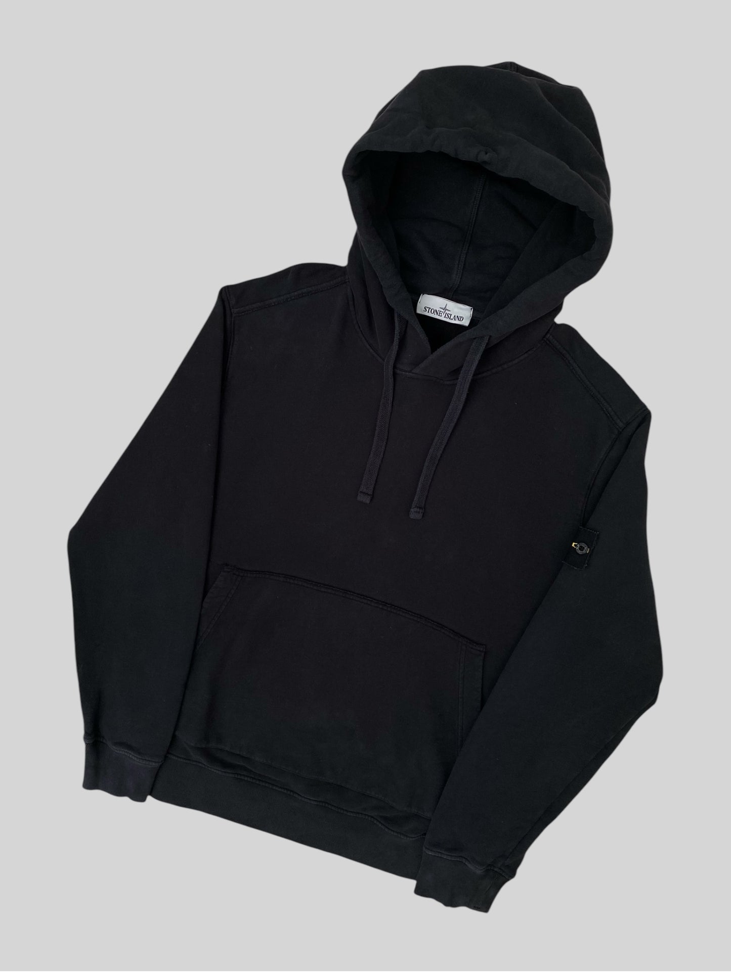 Authentic Stone Island 2017 Pullover Hoodie Black X-Large