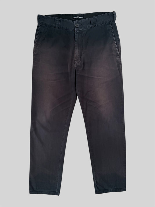 Vintage Stussy 2000s Stussy Classic Regular Fit Chino Trousers Black W34 L34