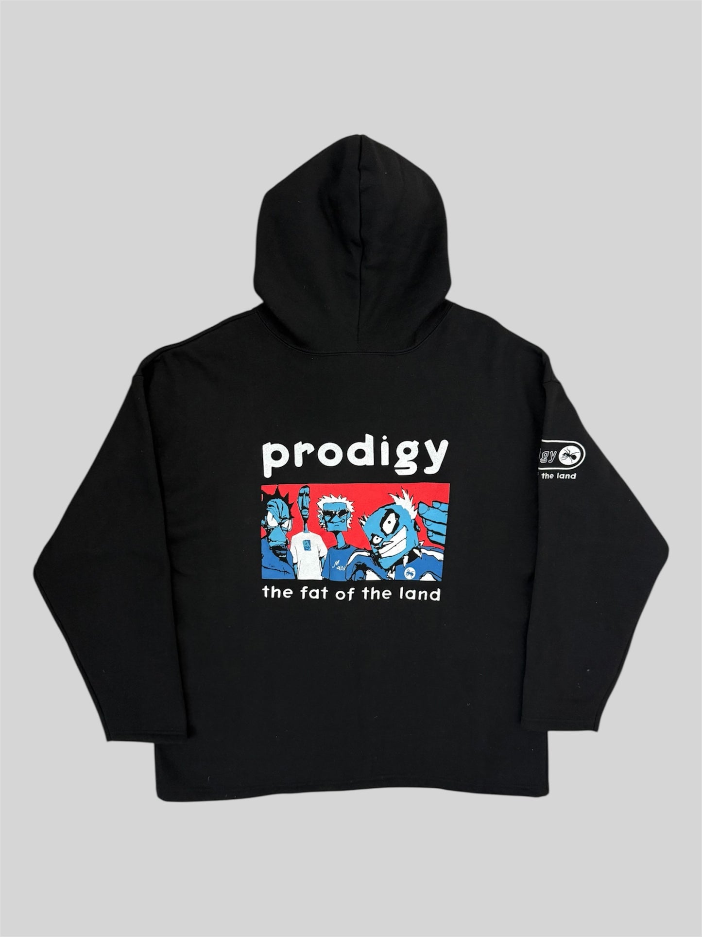 Rare Vintage The Prodigy The Fat of The Land 1997 Full Zip Hoodie Black Large