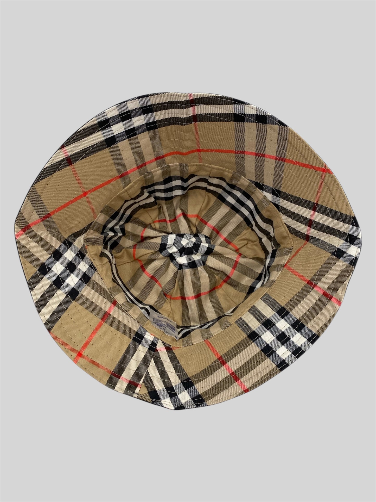 Vintage 1990s Burberry Nova Check Inner Lining Bucket Hat In Original Packaging