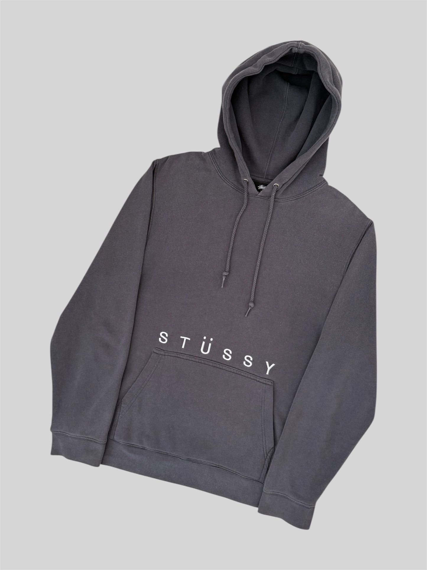Modern Stussy Embroidered Spellout Pullover Hoodie Light Lilac Medium