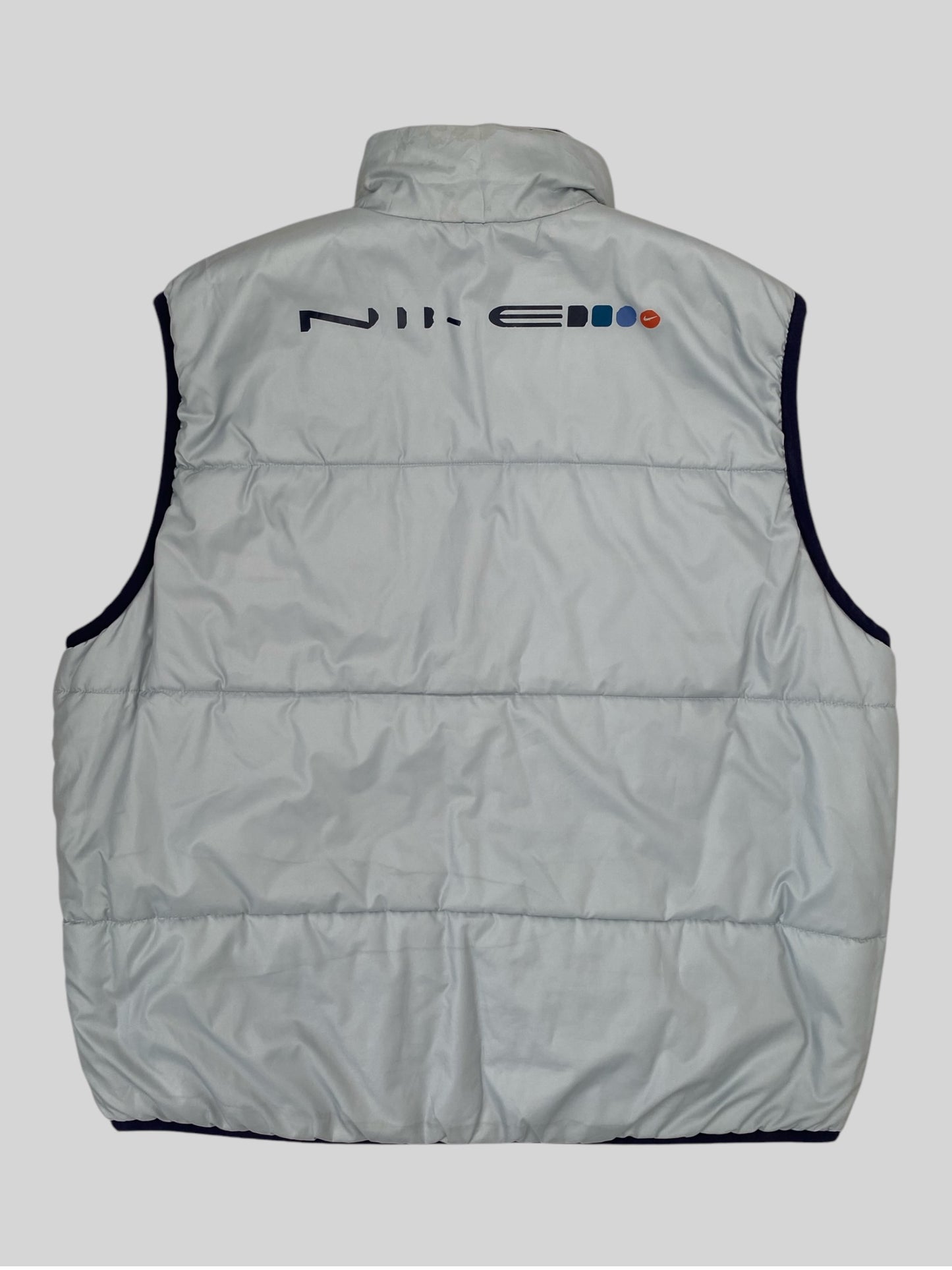 Vintage Nike Reversible Bodywarmer Gilet Navy X-Large