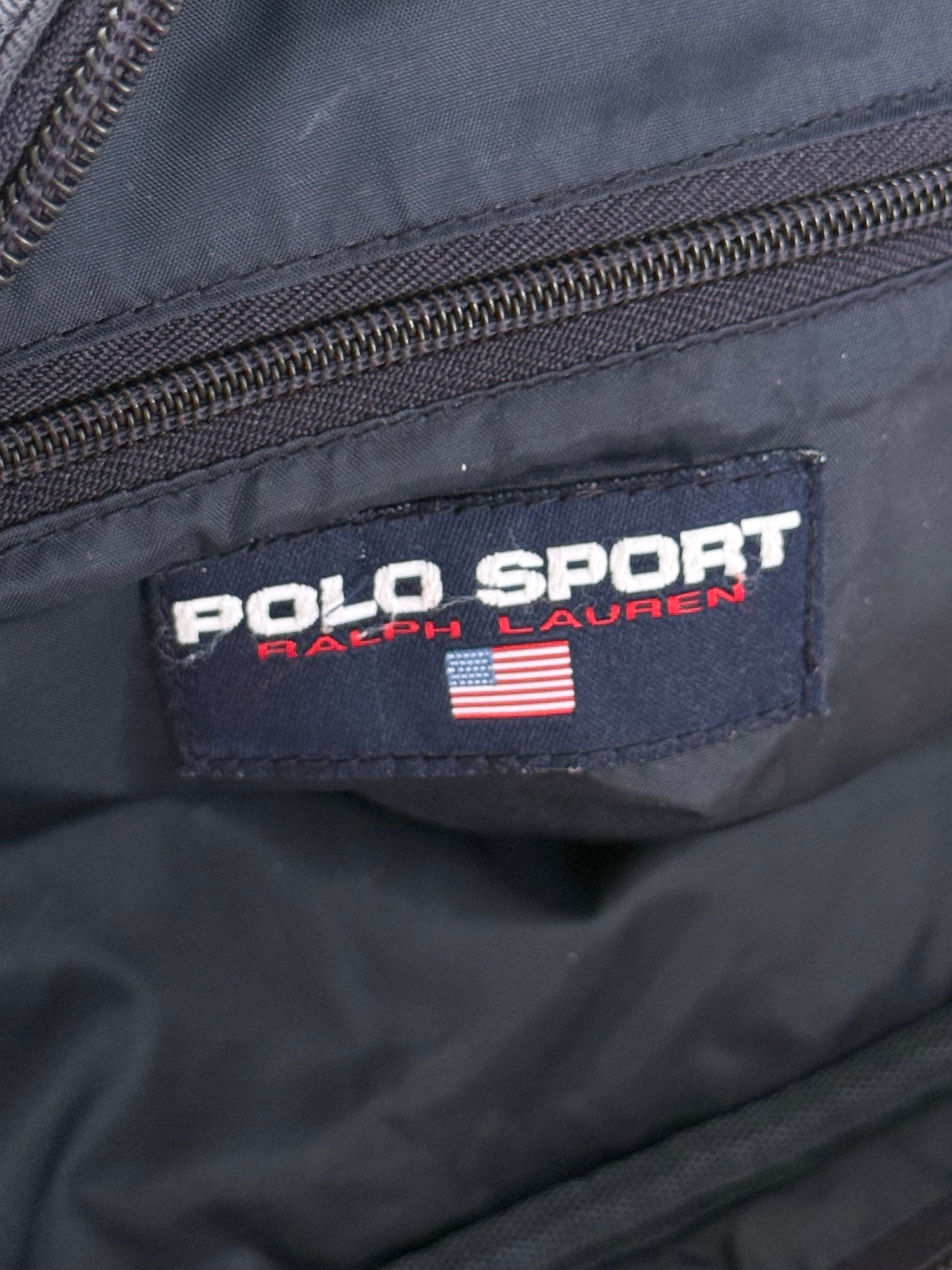 Vintage 1990s Polo Sport Ralph Lauren Small Shoulder Nylon Bag Navy Blue