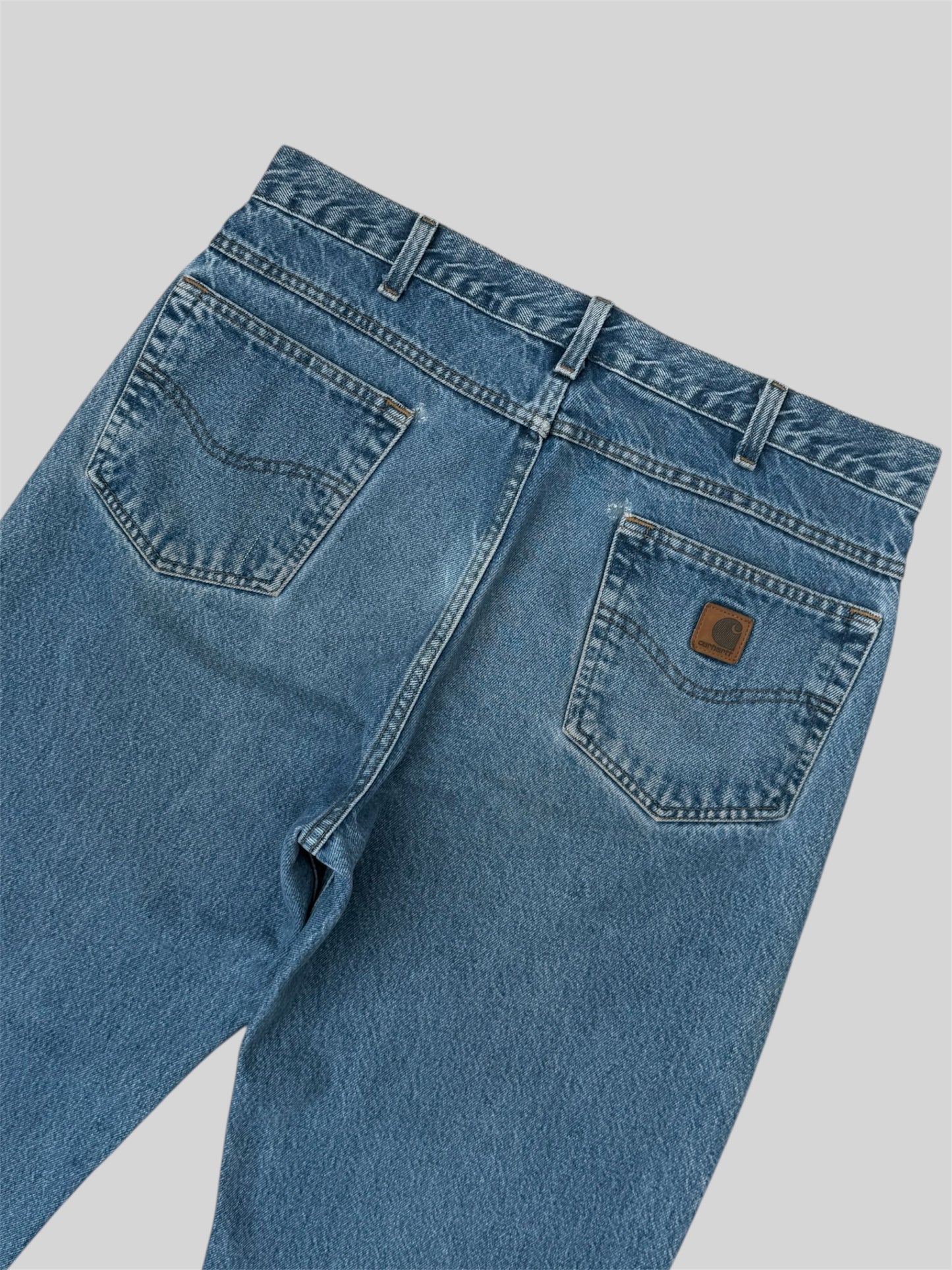 Vintage Carhartt Straight Fit Single Knee Carpenter Jeans Blue W32 L34