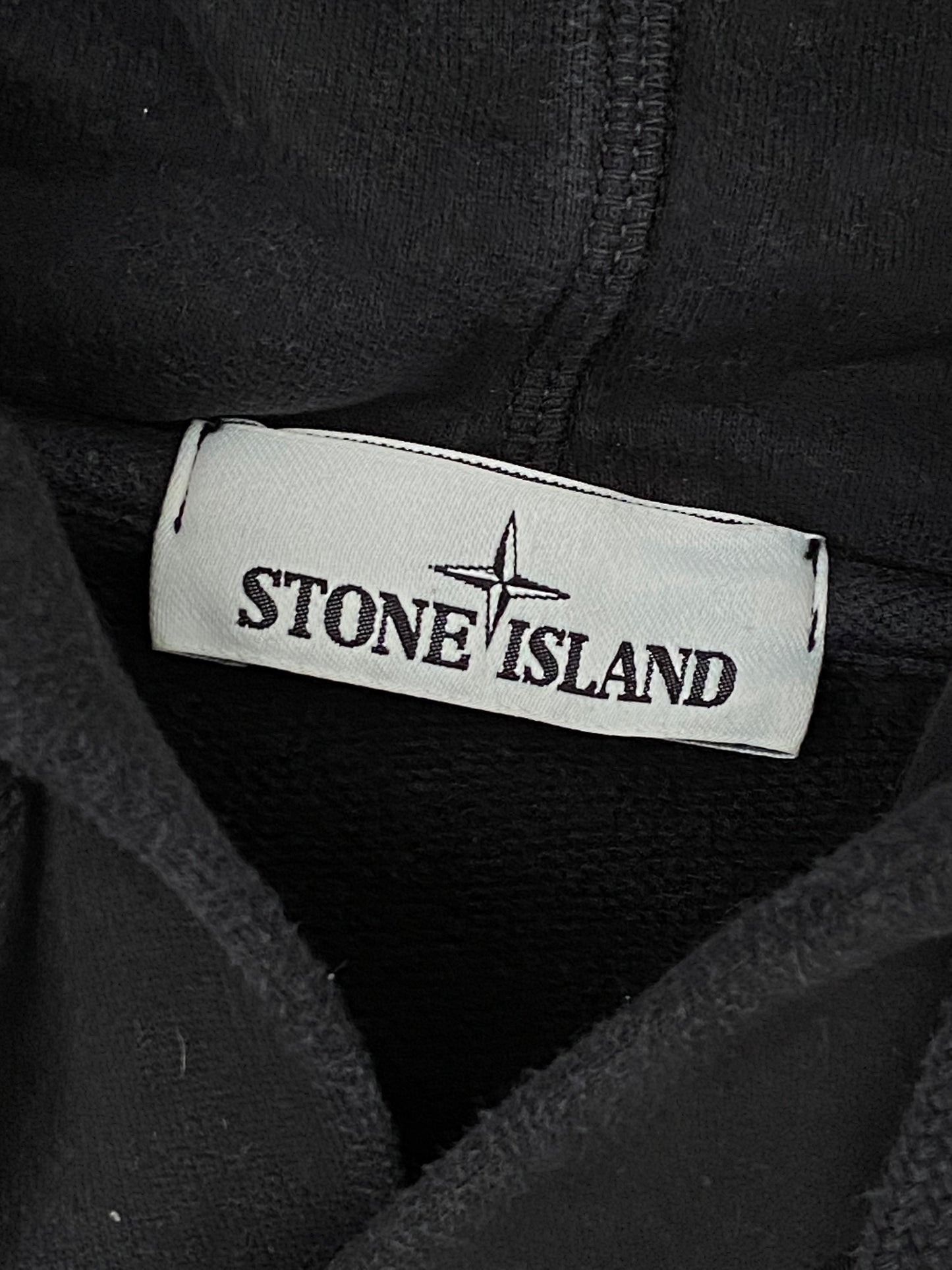 Authentic Stone Island 2017 Pullover Hoodie Black X-Large