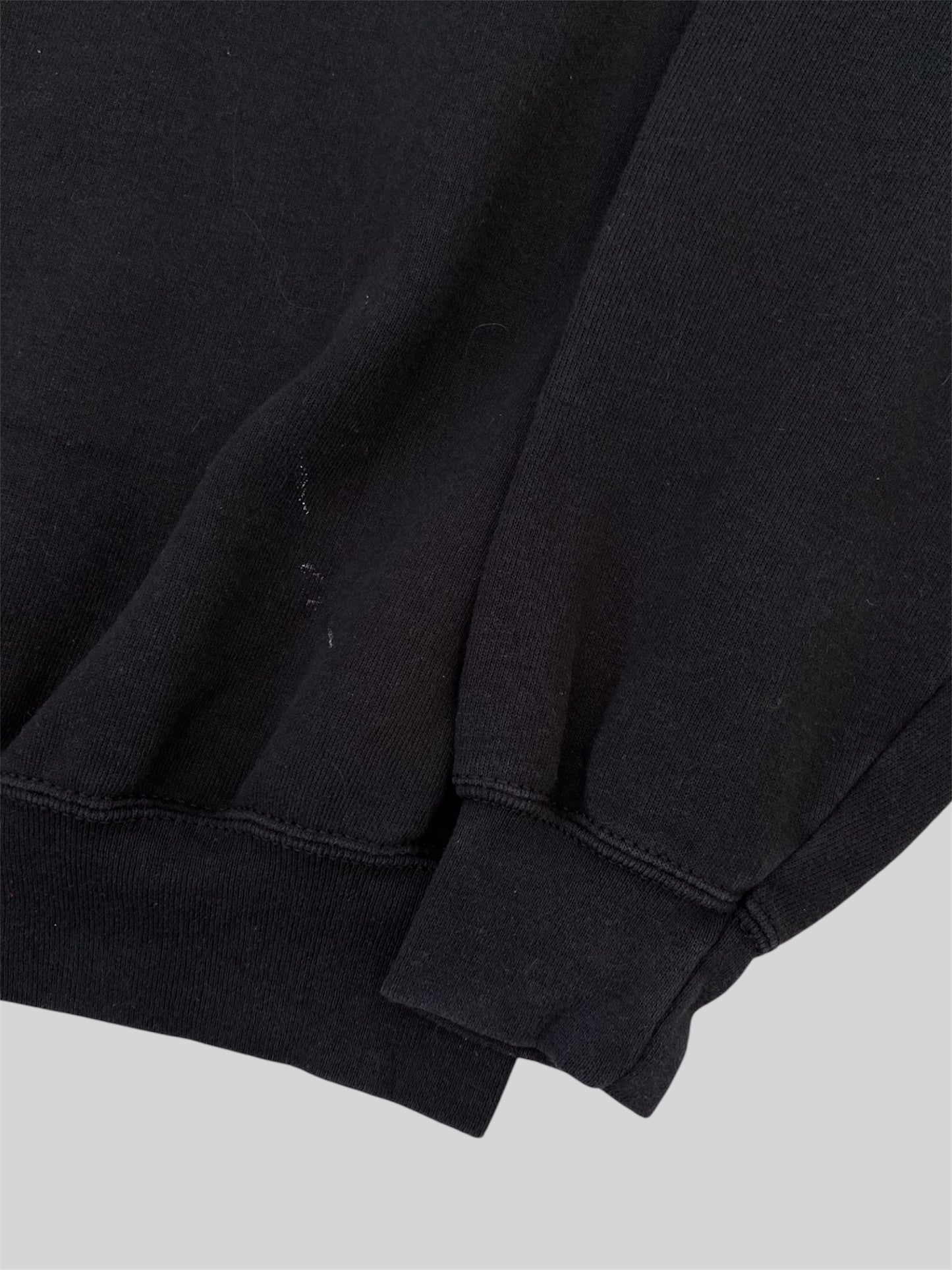 Vintage Burberry Embroidered Spellout Pullover Sweatshirt Black Medium