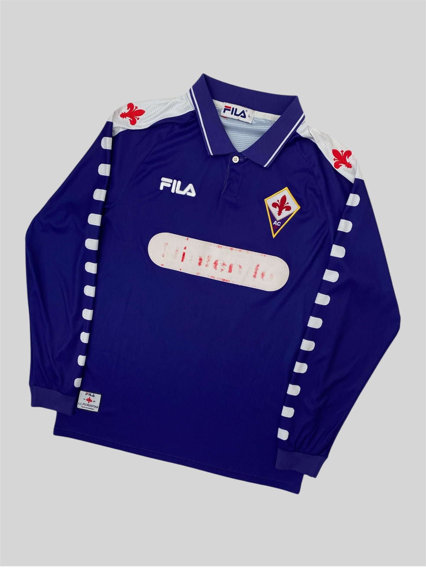 Fiorentina 1998/1999 Long Sleeve Fila Home Shirt “Batistuta 9” Purple Large