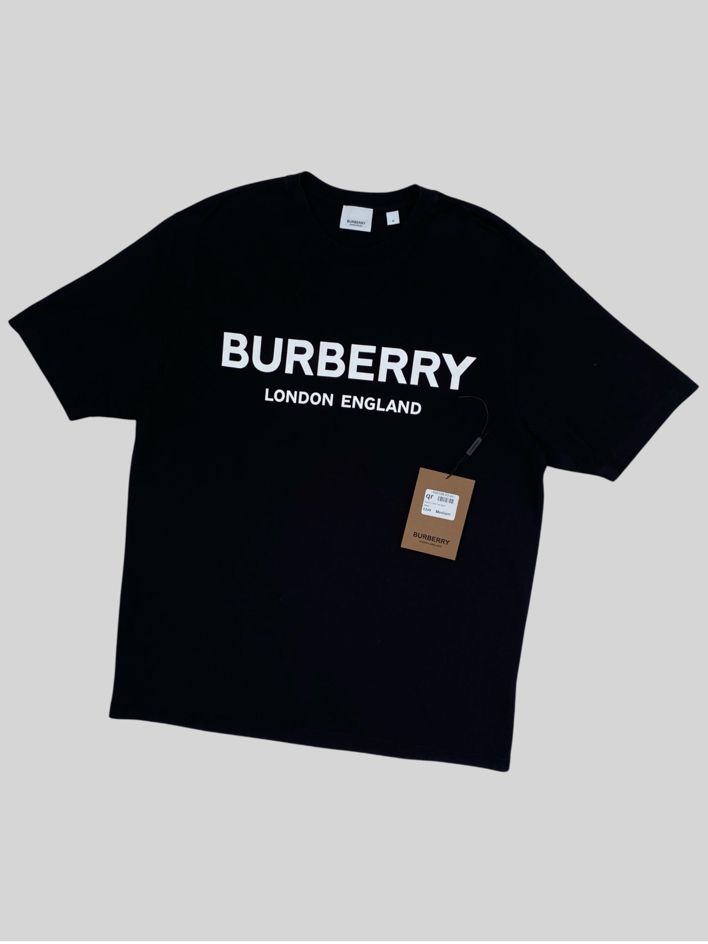 Burberry Men’s Black Logo Print T Shirt Medium £249RRP