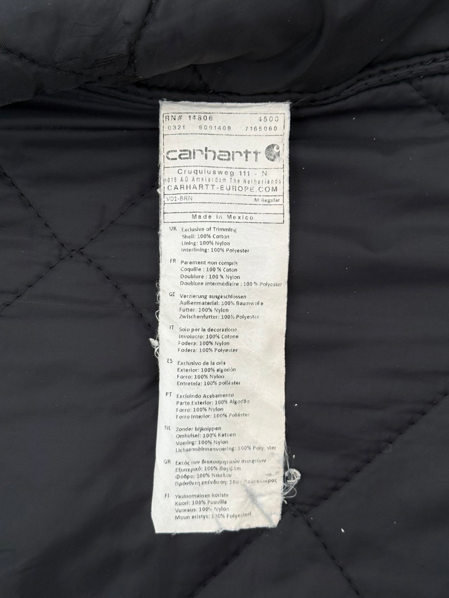 Carhartt 2021 Quilted Lined Canvas Vest Gilet Jacket V01-BRN Beige Medium