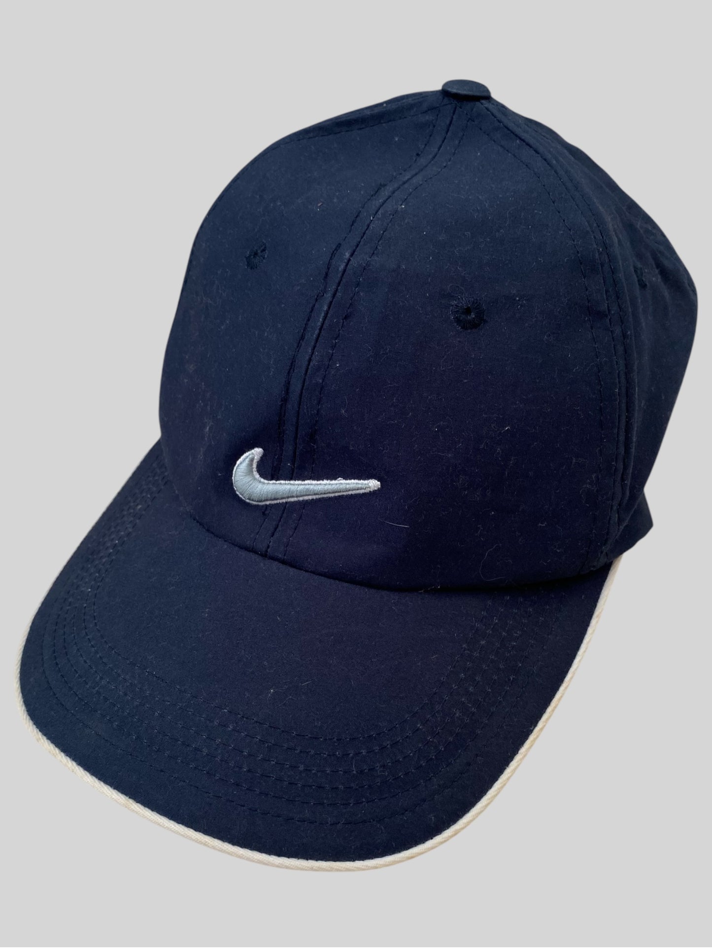 Vintage Nike Embroidered Centre Swoosh Baseball Cap Navy