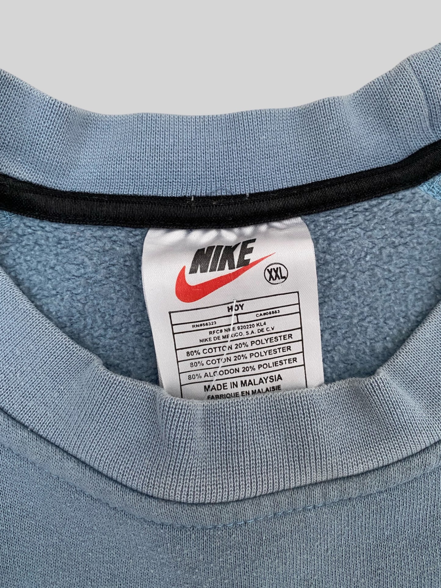 Vintage Nike Athletics Spellout Pullover Sweatshirt Light Blue Large