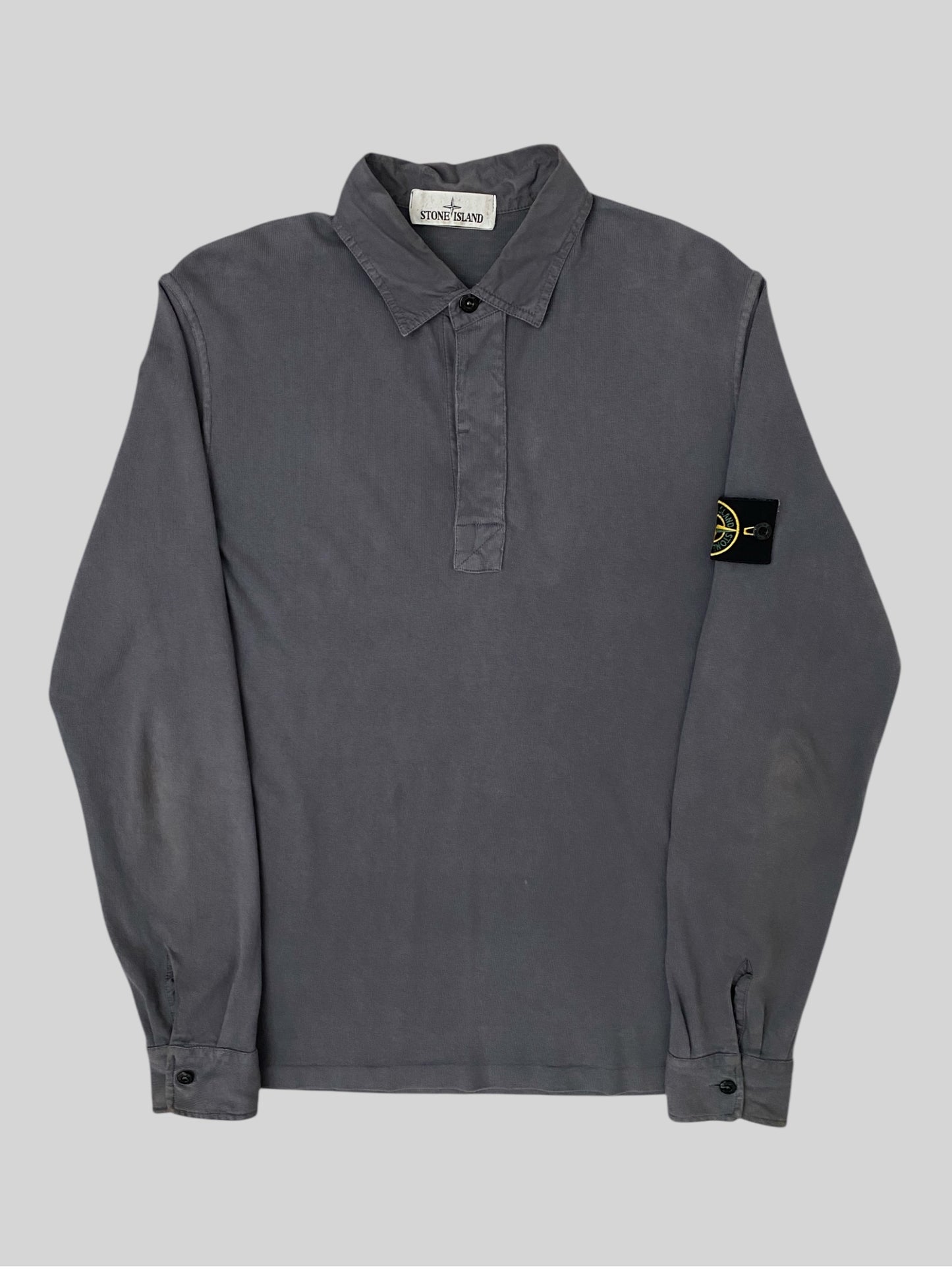 Authentic Stone Island 2014 Button Up Long Sleeve Shirt Grey Medium