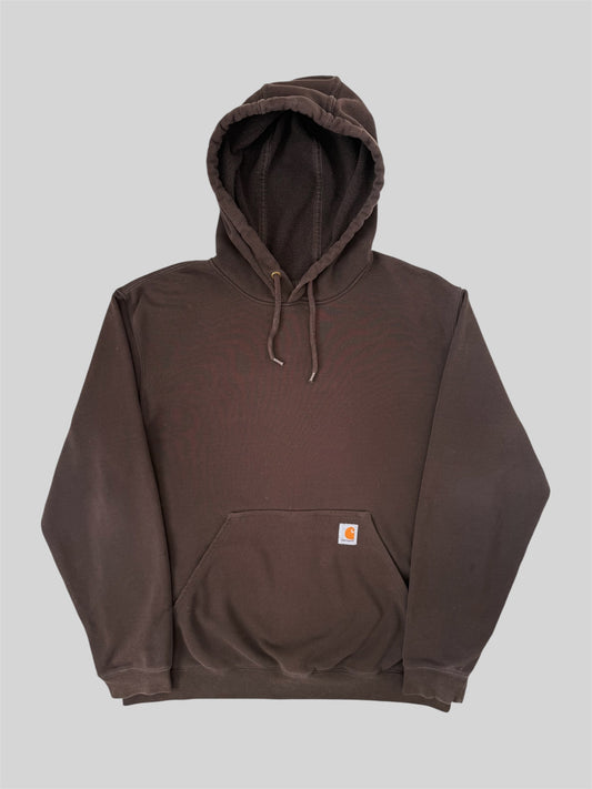 Modern Original Carhartt 2016 Embroidered Pullover Hoodie K121 DKB Brown Large