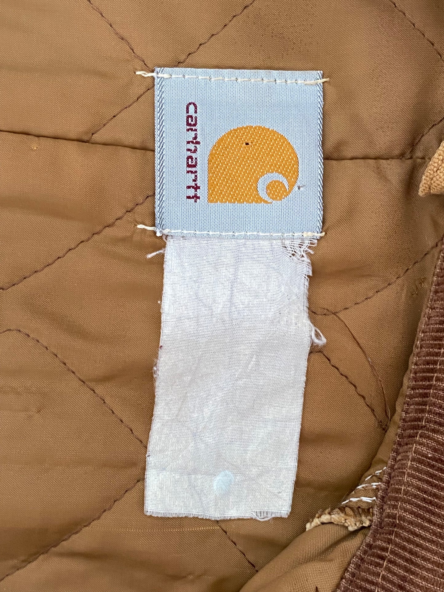 Vintage Carhartt Cushion Lined American Detroit Jacket Beige Large
