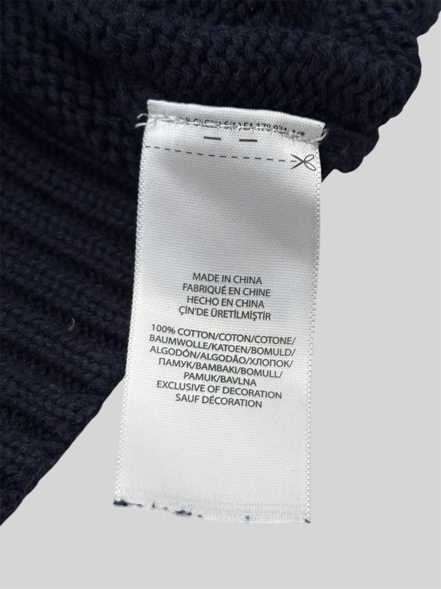 Authentic Polo Ralph Lauren Spellout Knitted Pullover Jumper Navy Medium