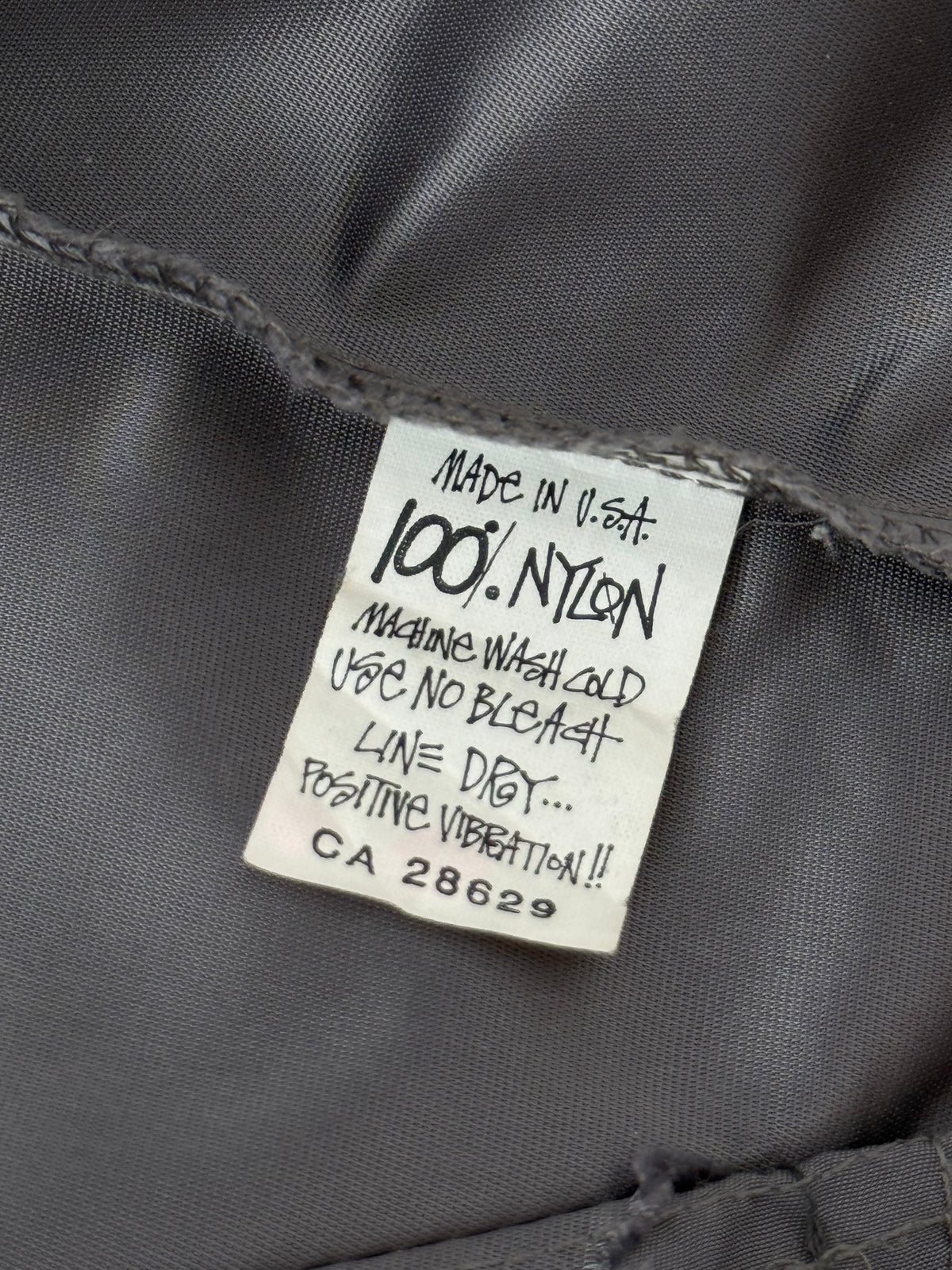 Rare Vintage Stussy 1990s Women’s Full Zip Cropped Nylon Jacket Grey Large