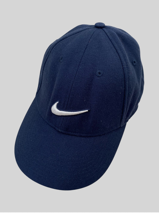 Vintage Nike Embroidered Centre Swoosh Baseball Cap Navy Adults One Size