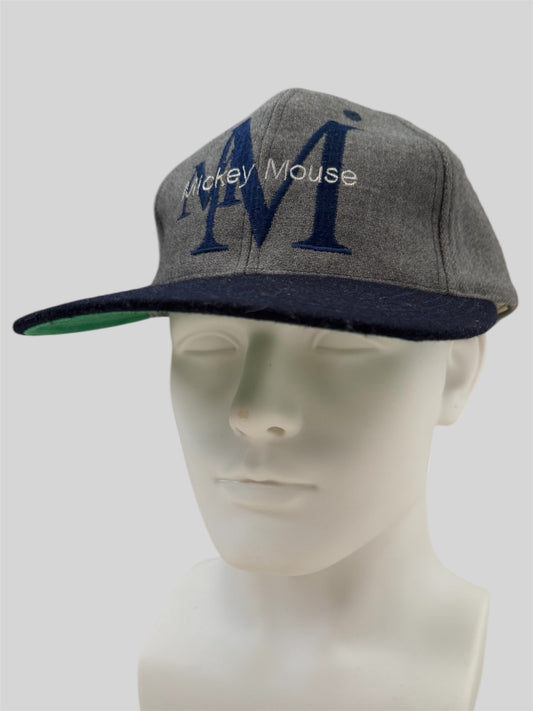 Vintage 90s Disneyland Paris Mikey Mouse Baseball Cap Grey Adults One Size