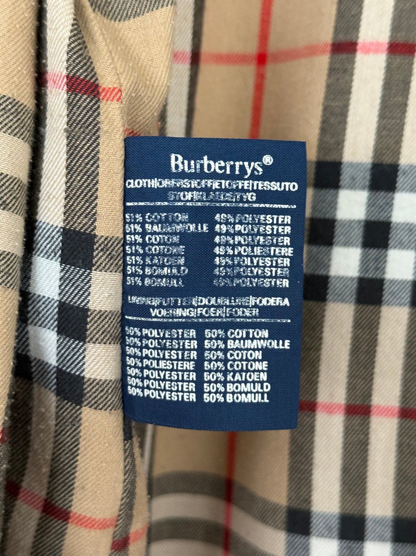 Vintage Burberry Women’s Regular Fit Full Length Trench Coat Beige Size 14 Long